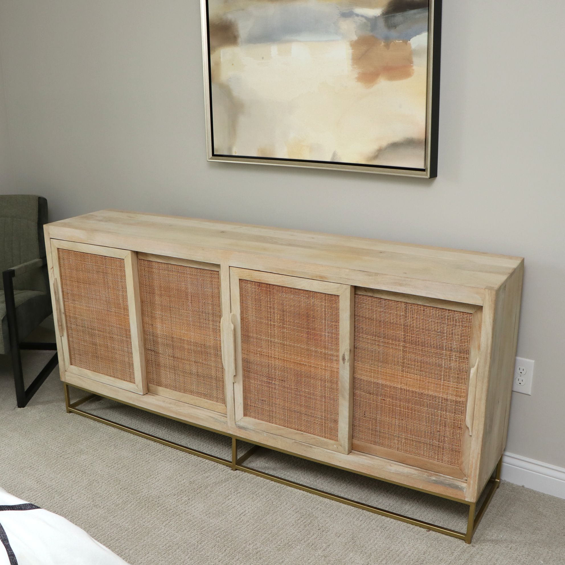 Crestview Collection "Jensen" Cane Accent Sideboard