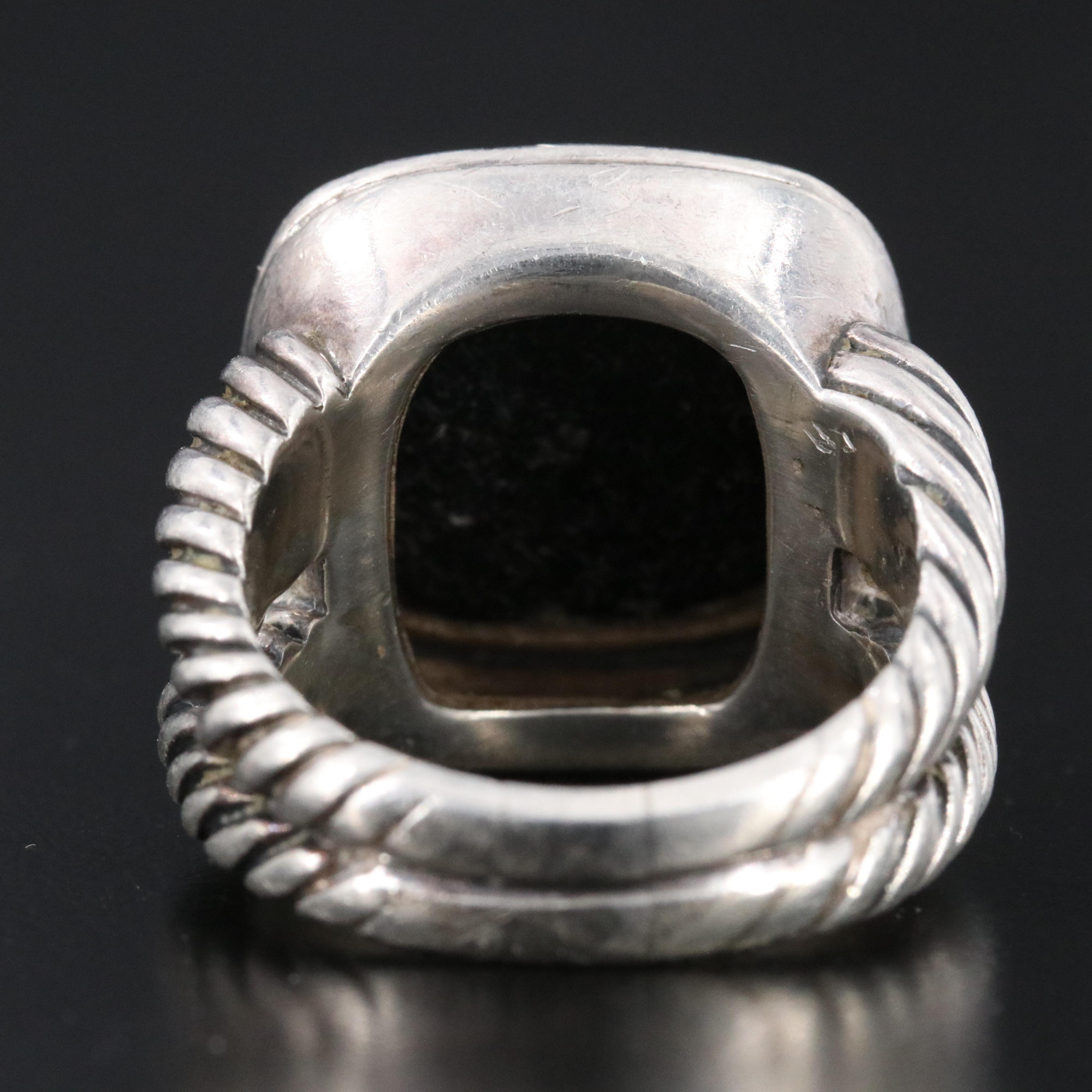 David Yurman Albion Black Onyx and 0.29 CTW Diamond Ring