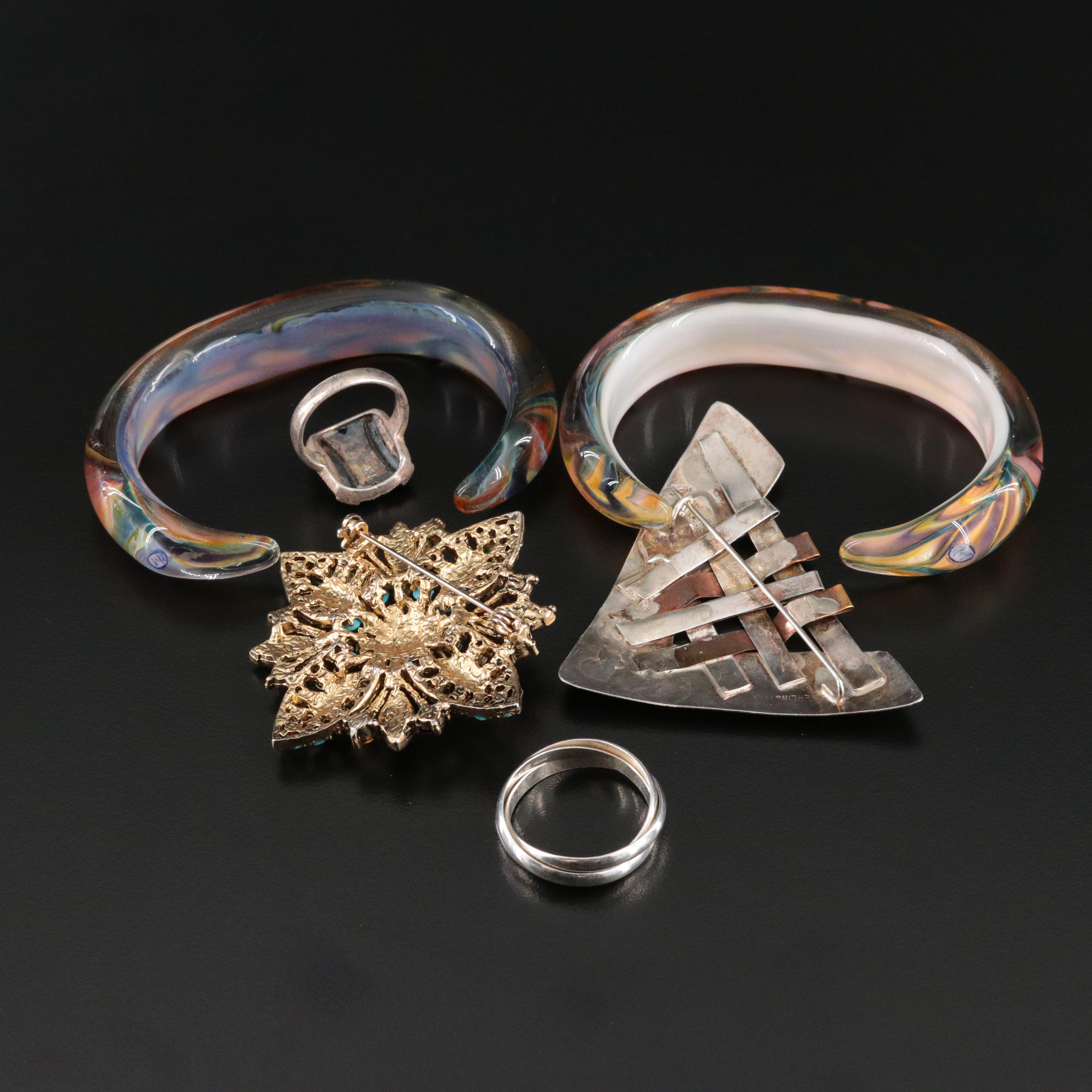Kevin O'Grady Art Glass Cuffs and More Jewelry
