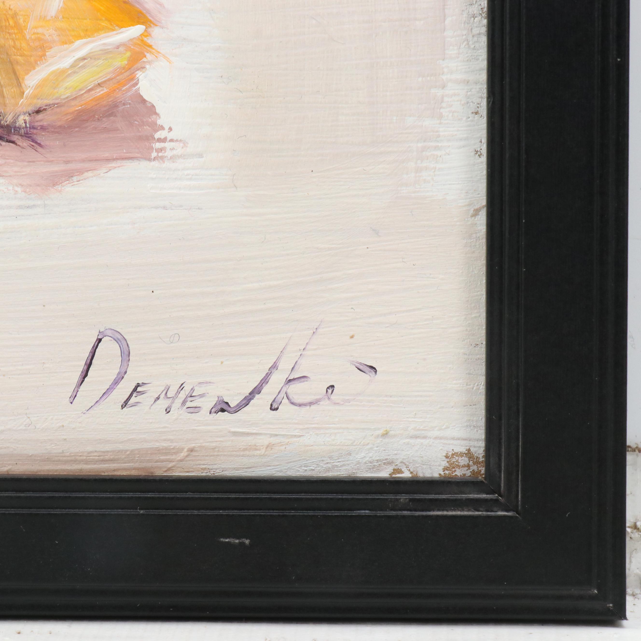 Natalia Demenko Still Life Oil Painting of Sushi, 21st Century