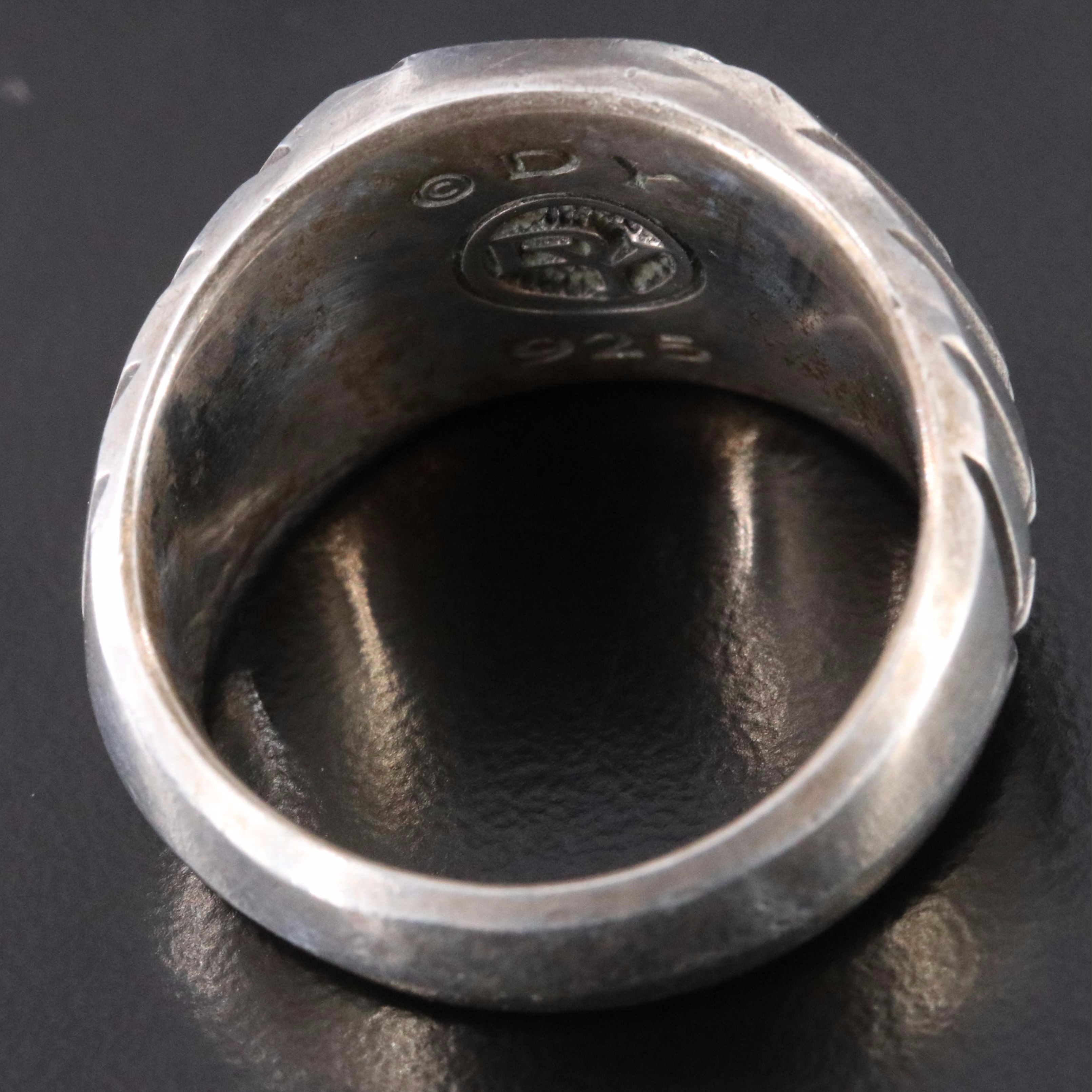 David Yurman Exotic Stone Sterling and Pietersite Ring