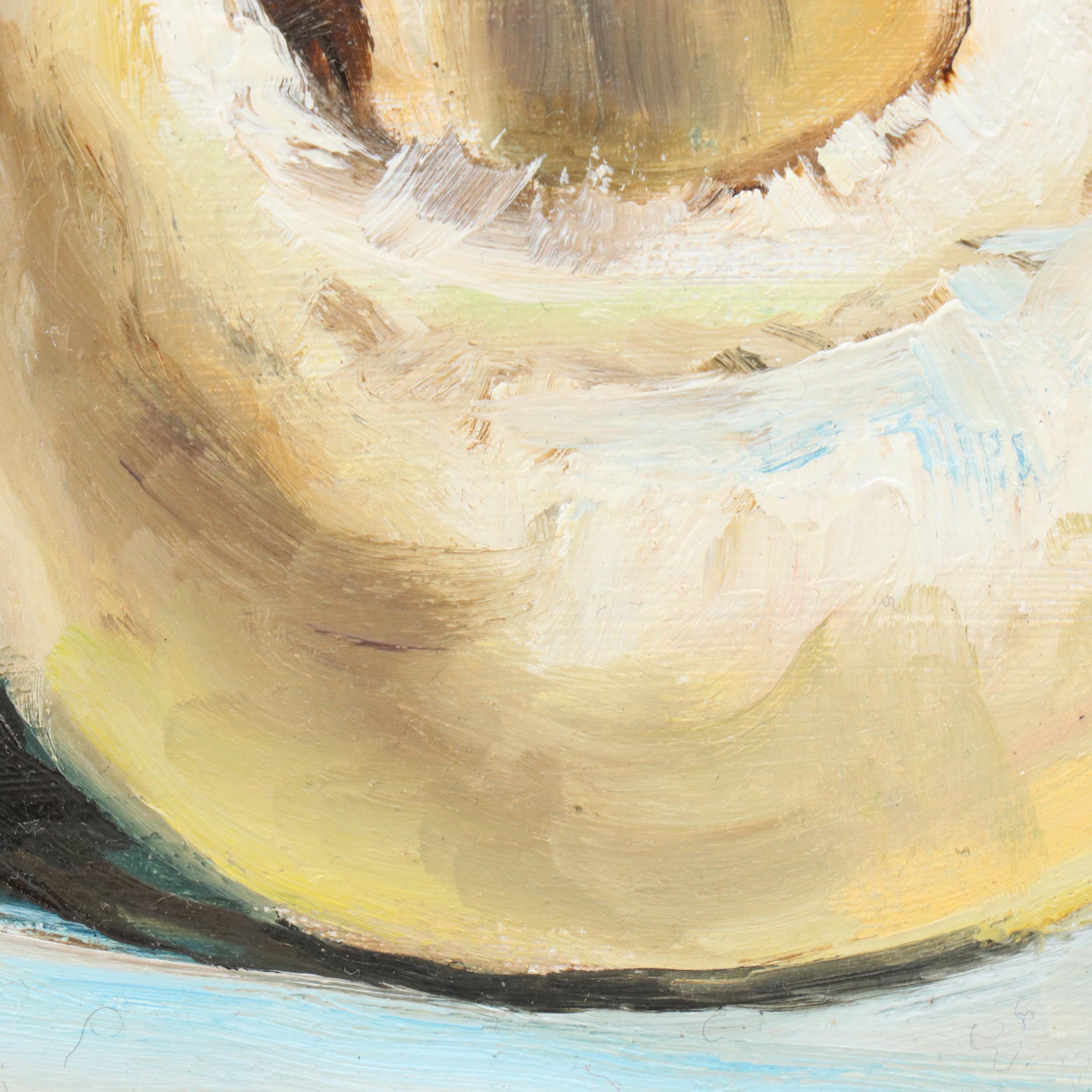 Natalia Demenko Still Life Oil Painting with Mushrooms, 21st Century