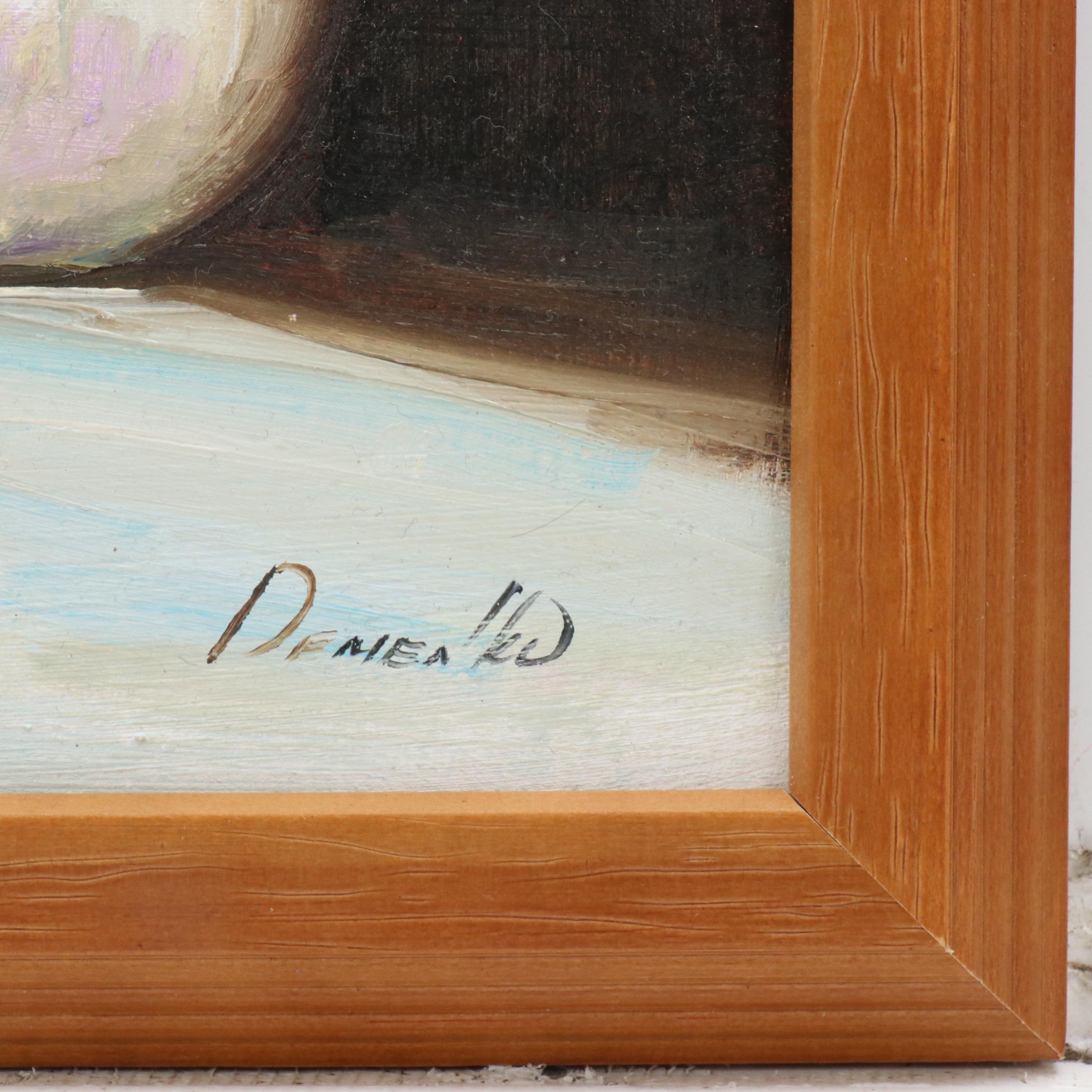 Natalia Demenko Still Life Oil Painting with Mushrooms, 21st Century