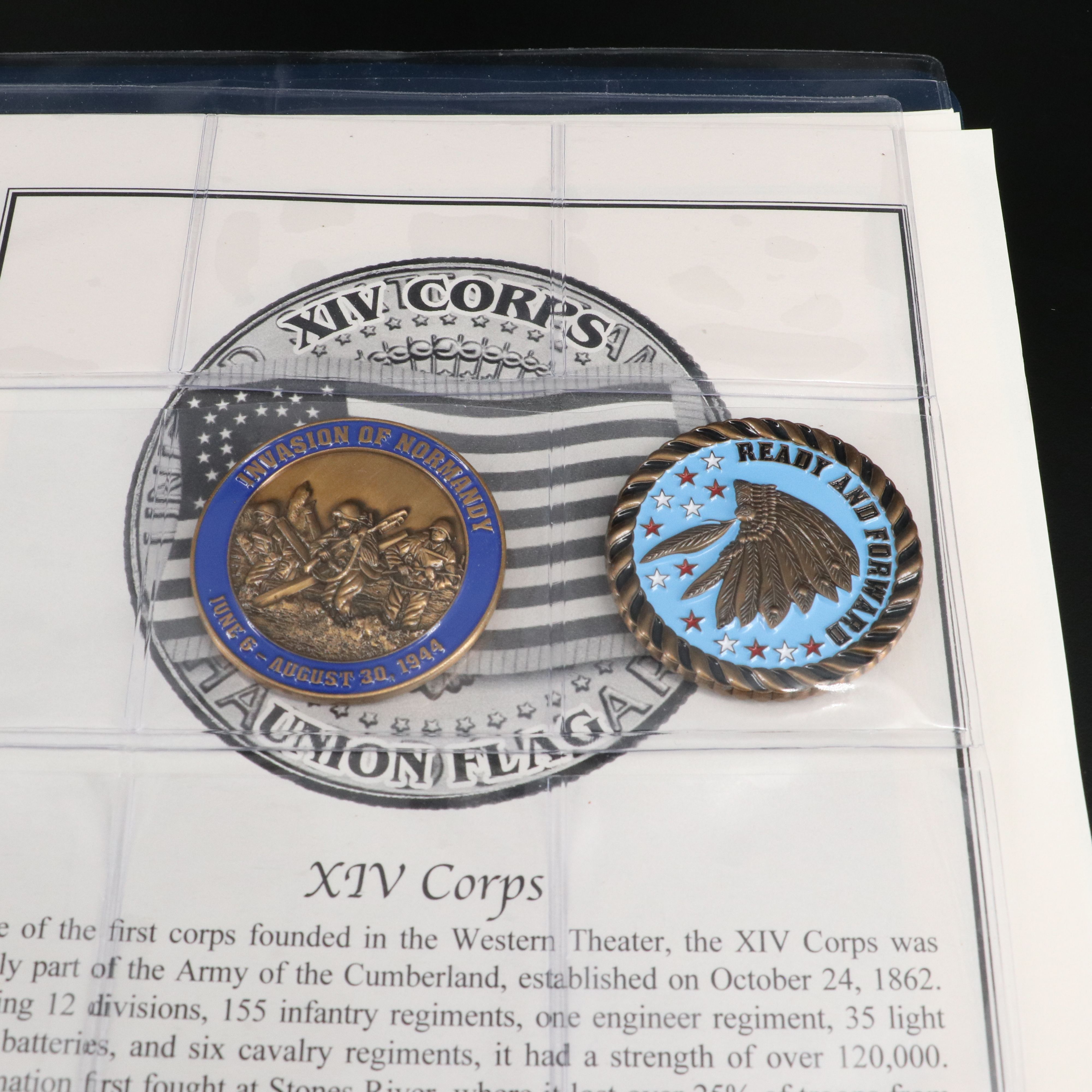 Collection of 37 U.S. Military Challenge Coins and Other Military Tokens