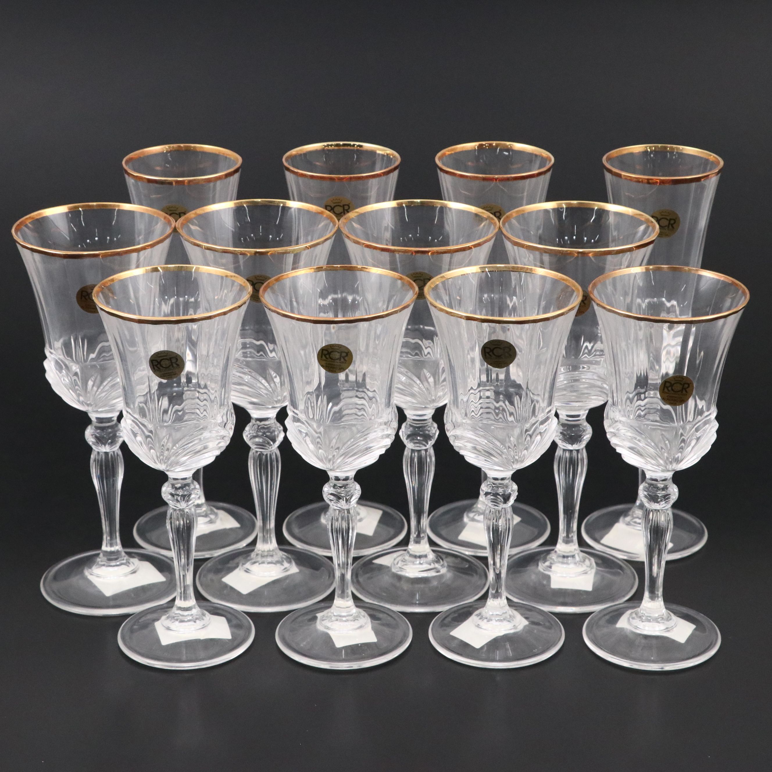 Royal Crystal Rock "Aurea Gold" Crystal Stemware