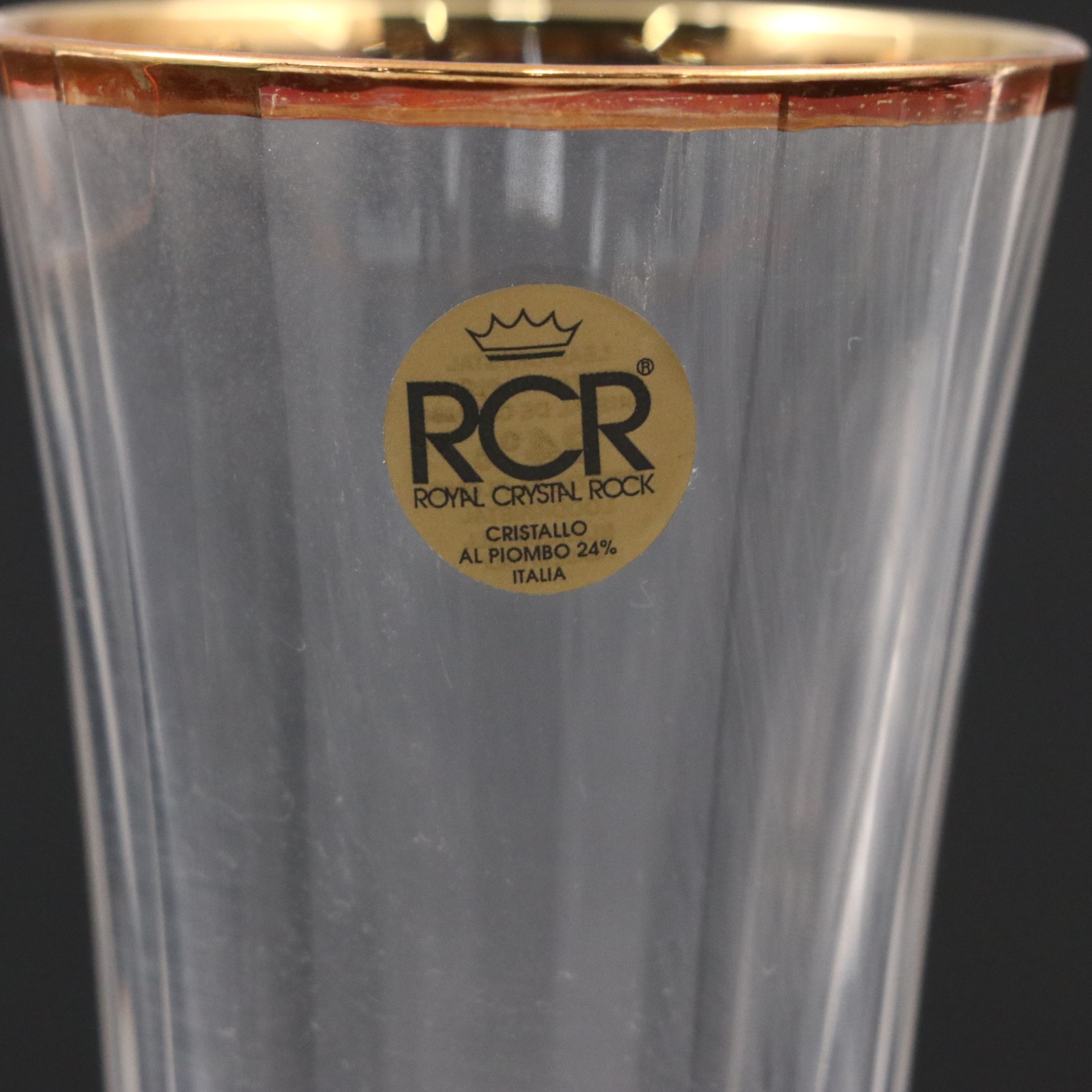 Royal Crystal Rock "Aurea Gold" Crystal Stemware