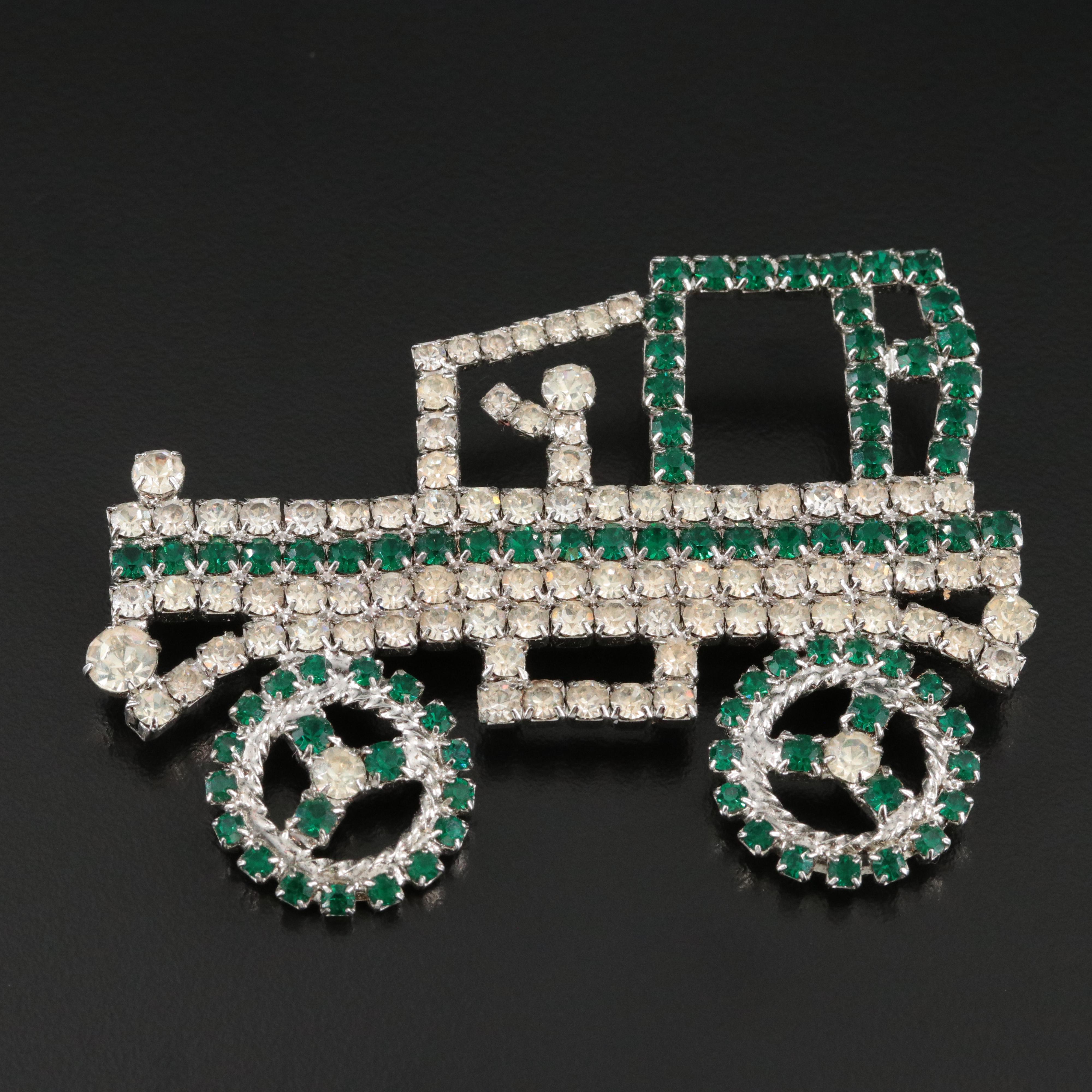 Ford Model T Rhinestone Car Brooch