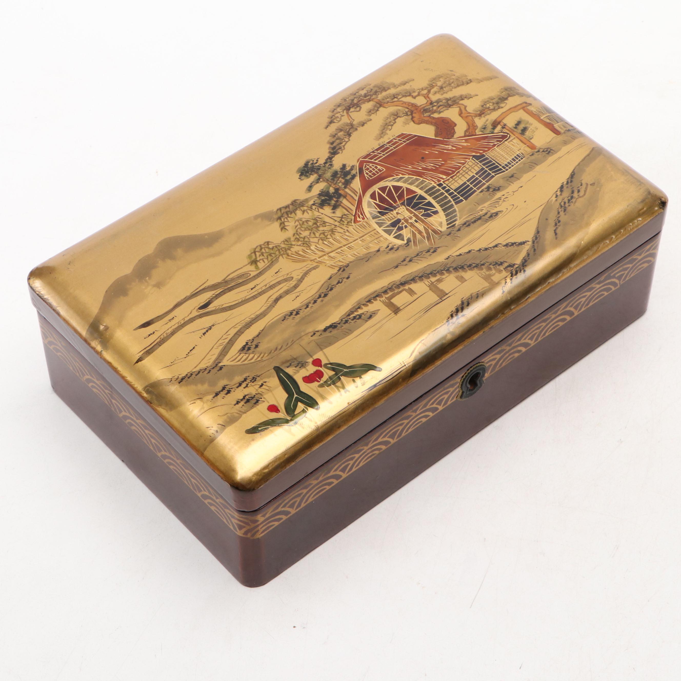 Whitman Chocolates Hand-Painted Metal Box, Mid-20th Century