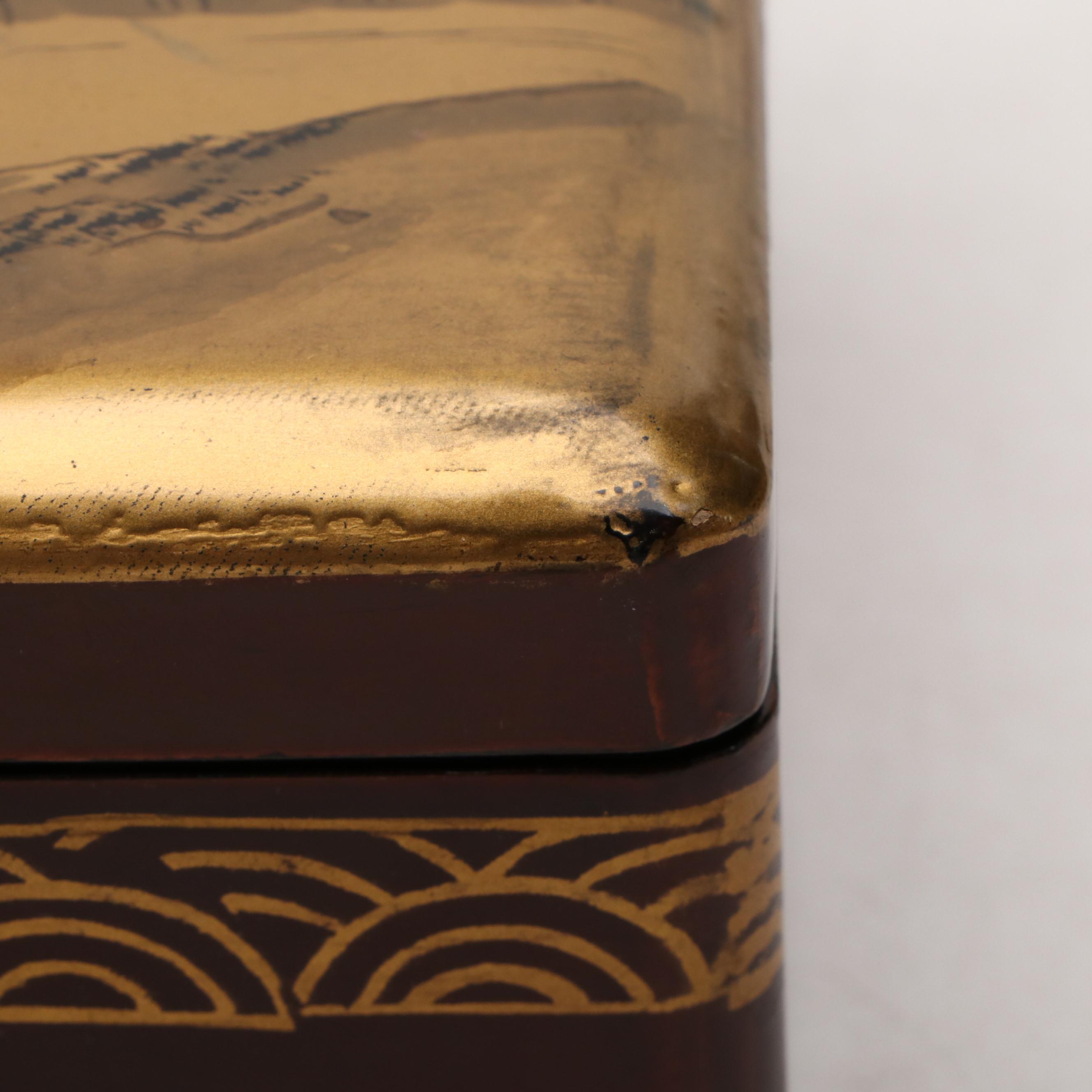 Whitman Chocolates Hand-Painted Metal Box, Mid-20th Century