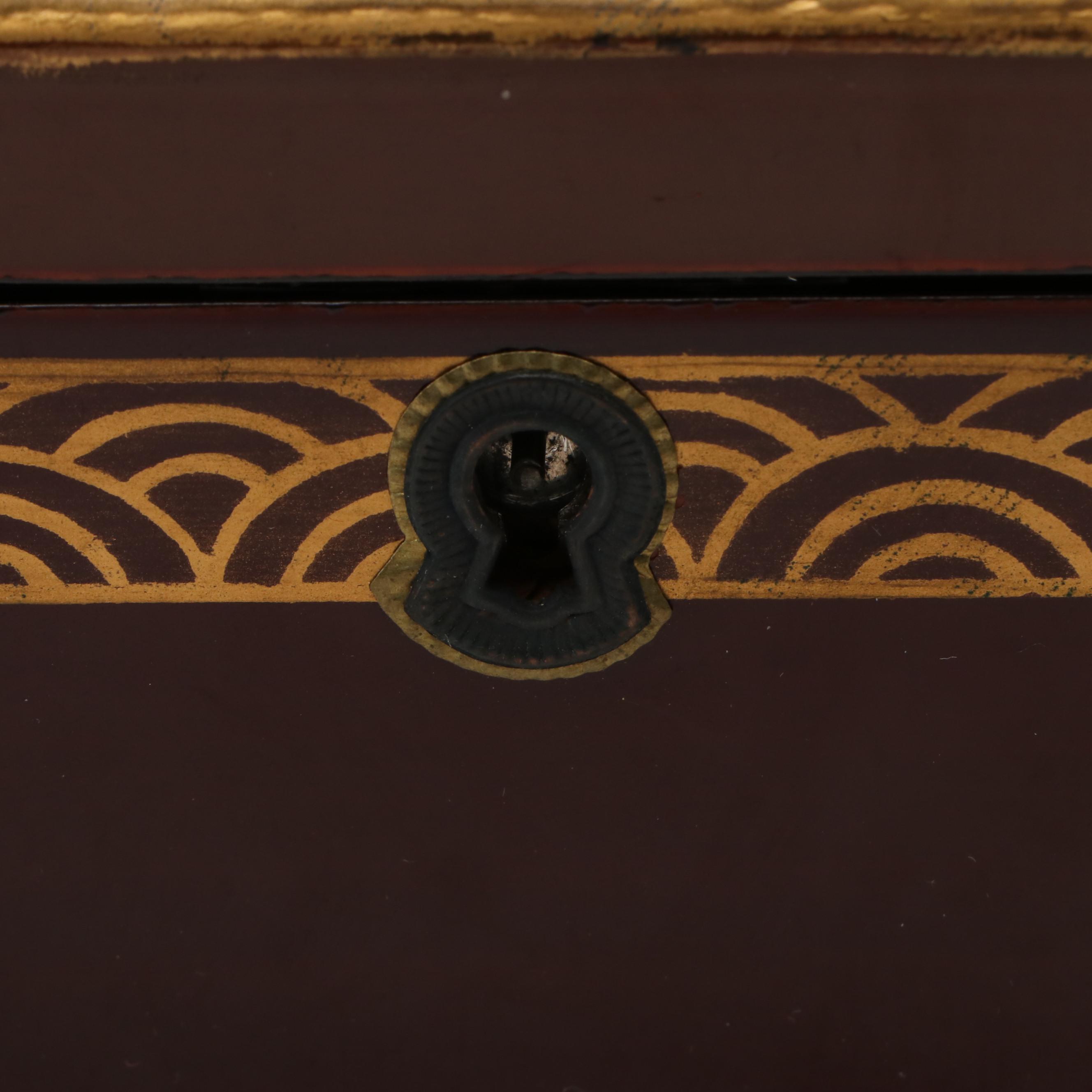 Whitman Chocolates Hand-Painted Metal Box, Mid-20th Century