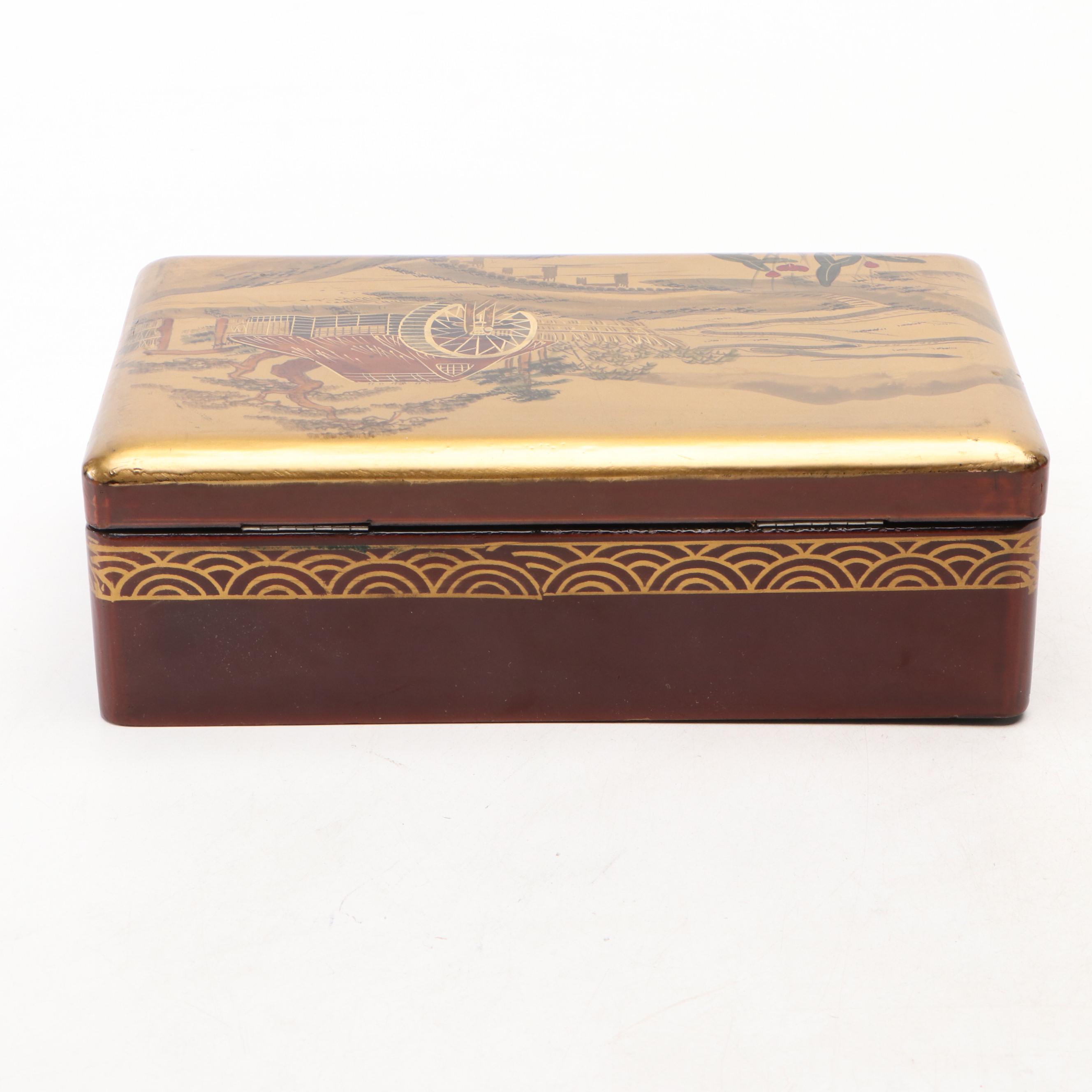 Whitman Chocolates Hand-Painted Metal Box, Mid-20th Century