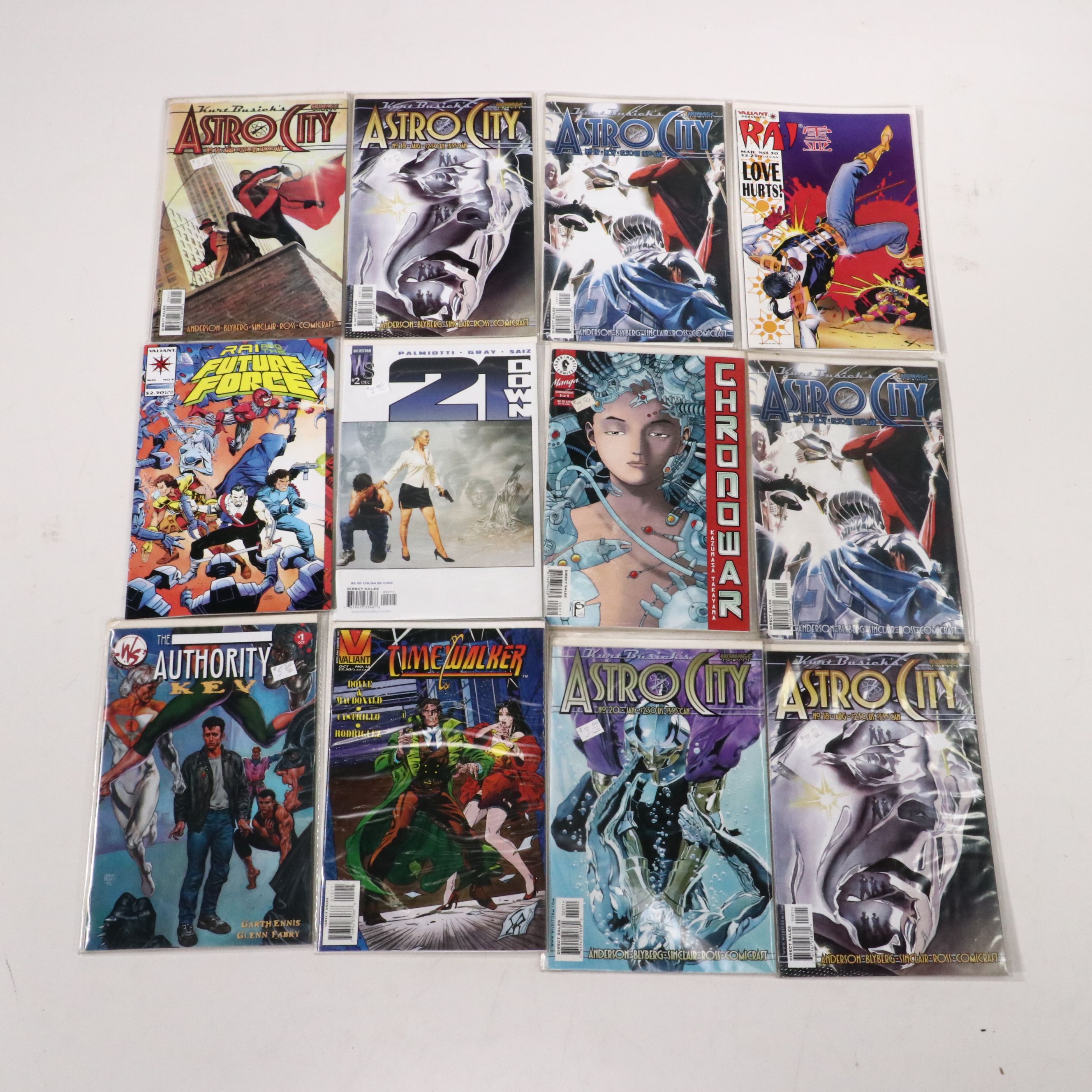 Modern Age Comic Books Featuring "21 Down", "Time Walker", and More