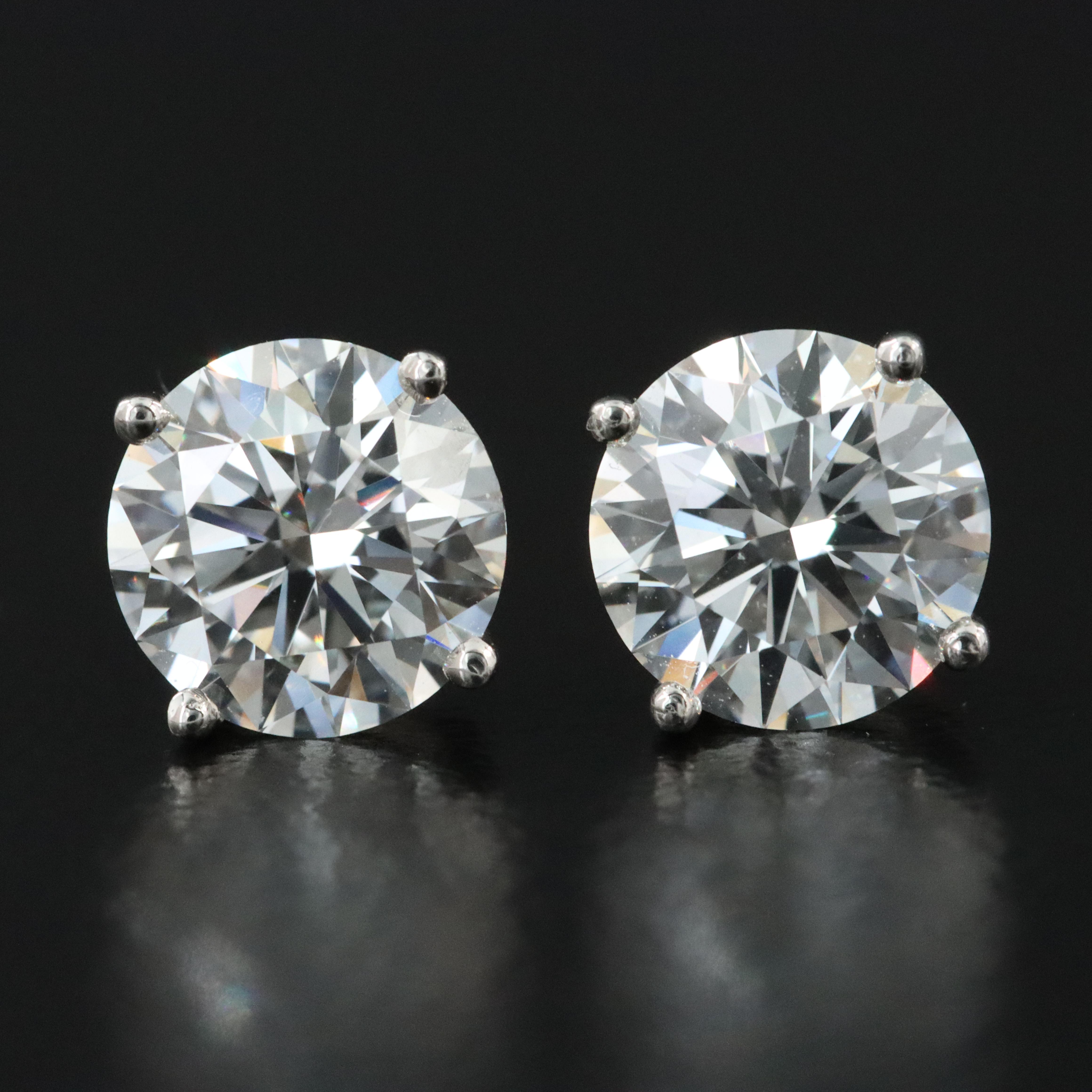 Platinum 2.18 CTW Lab Grown Diamond Earrings with IGI Report