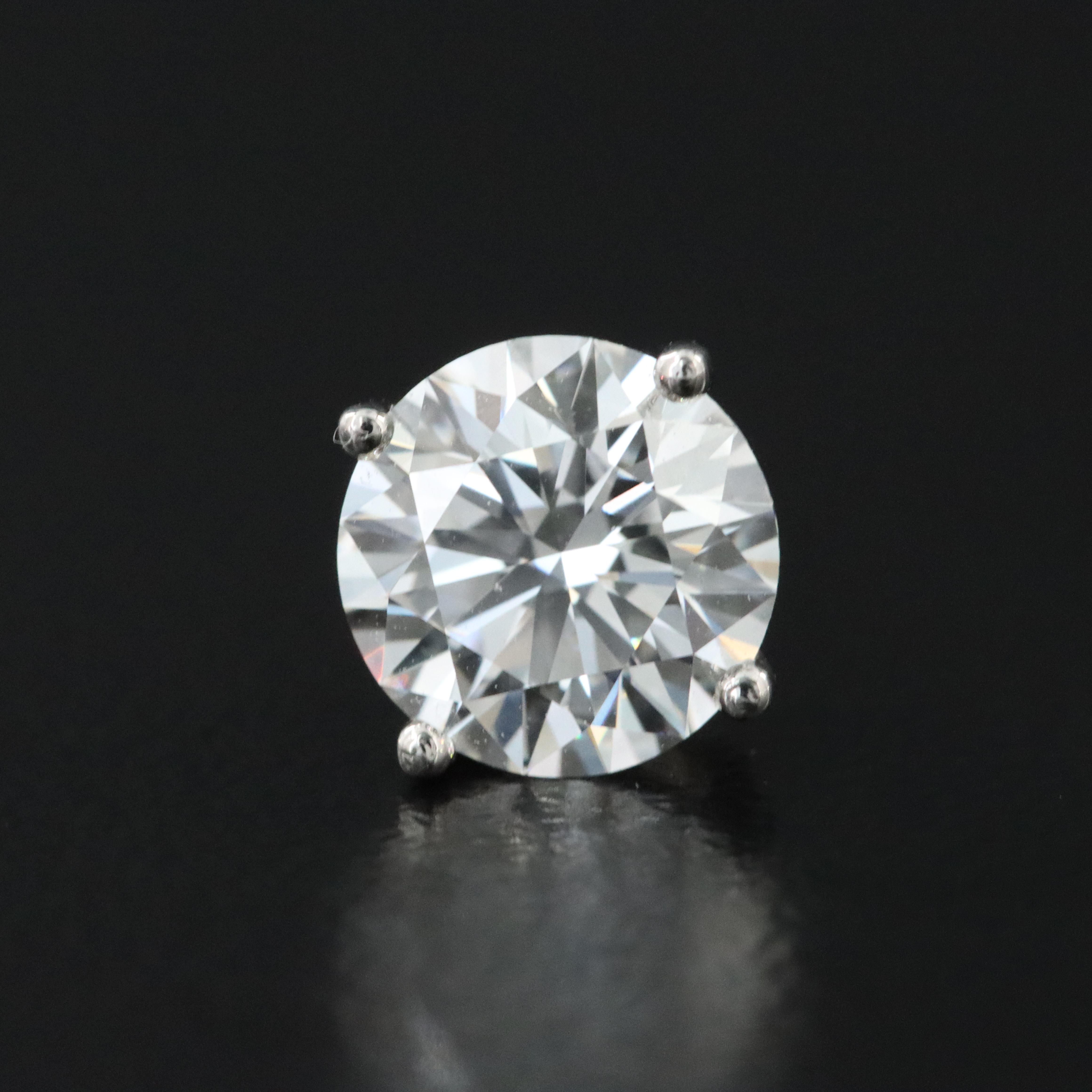 Platinum 2.18 CTW Lab Grown Diamond Earrings with IGI Report