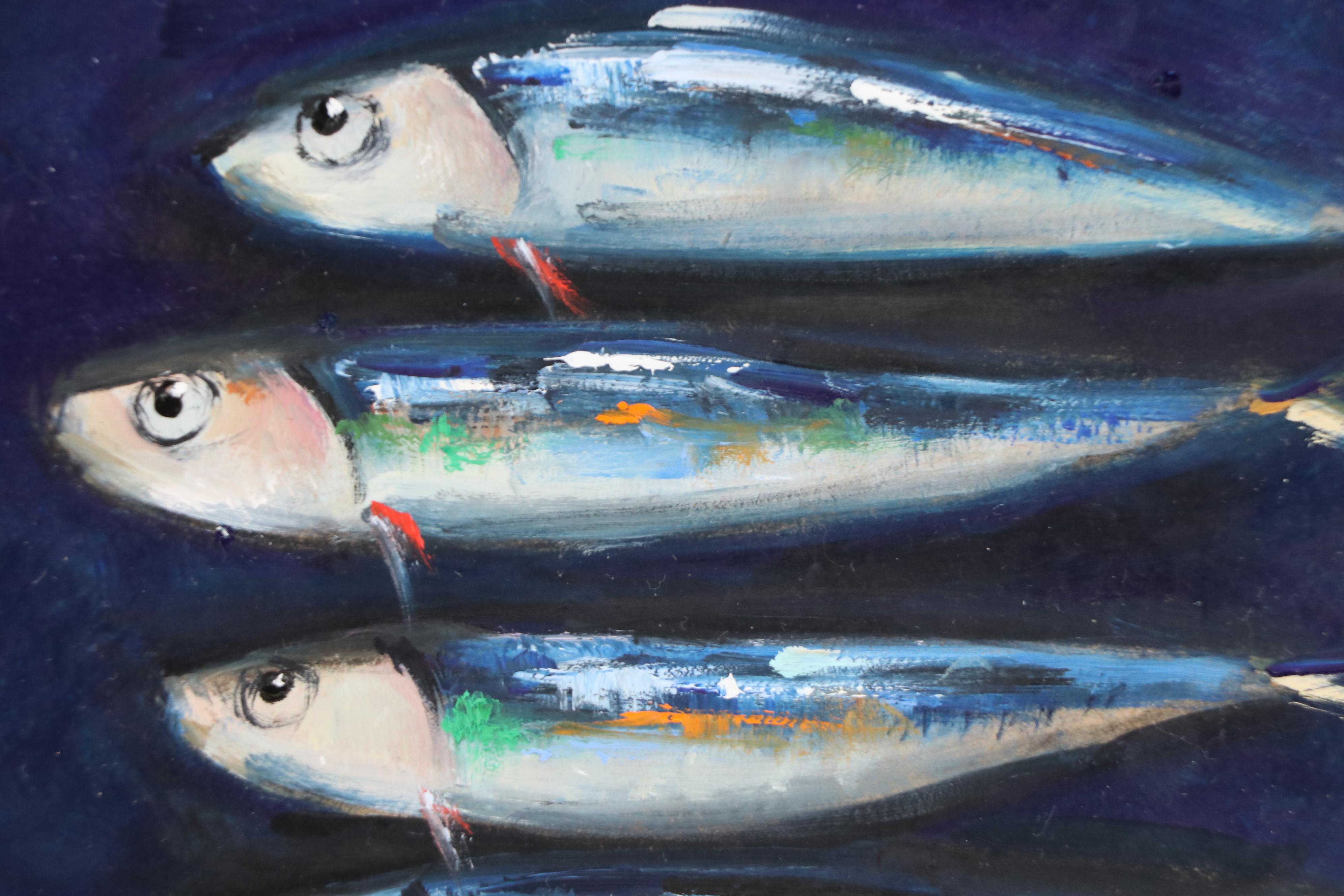 Natalia Demenko Oil Painting of Fish, 21st Century