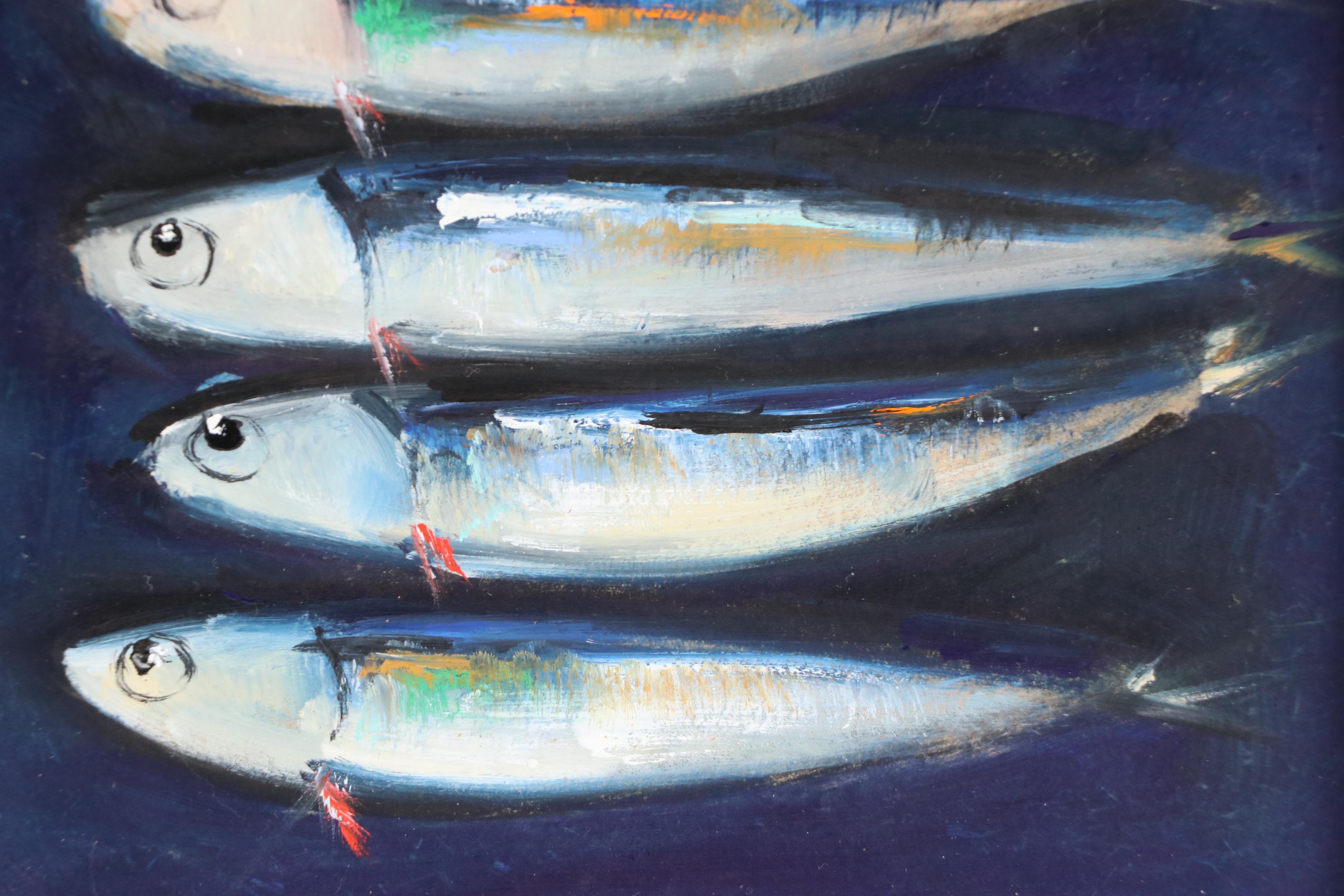 Natalia Demenko Oil Painting of Fish, 21st Century