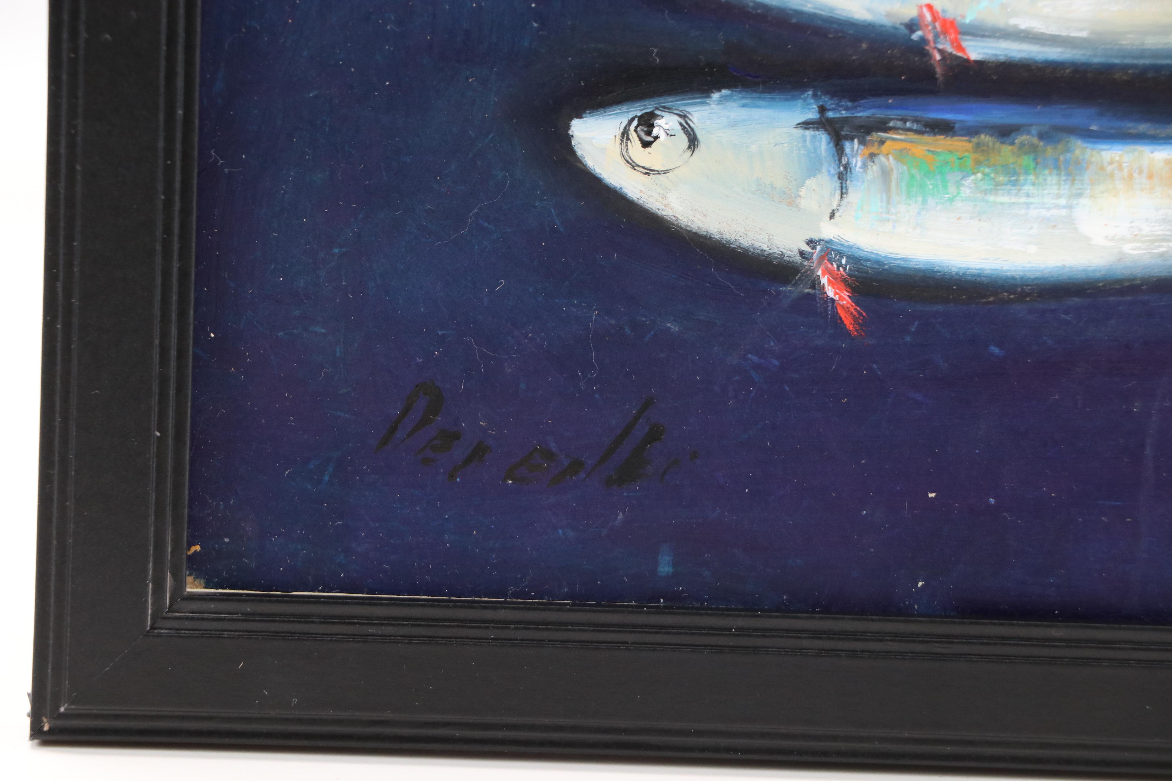 Natalia Demenko Oil Painting of Fish, 21st Century