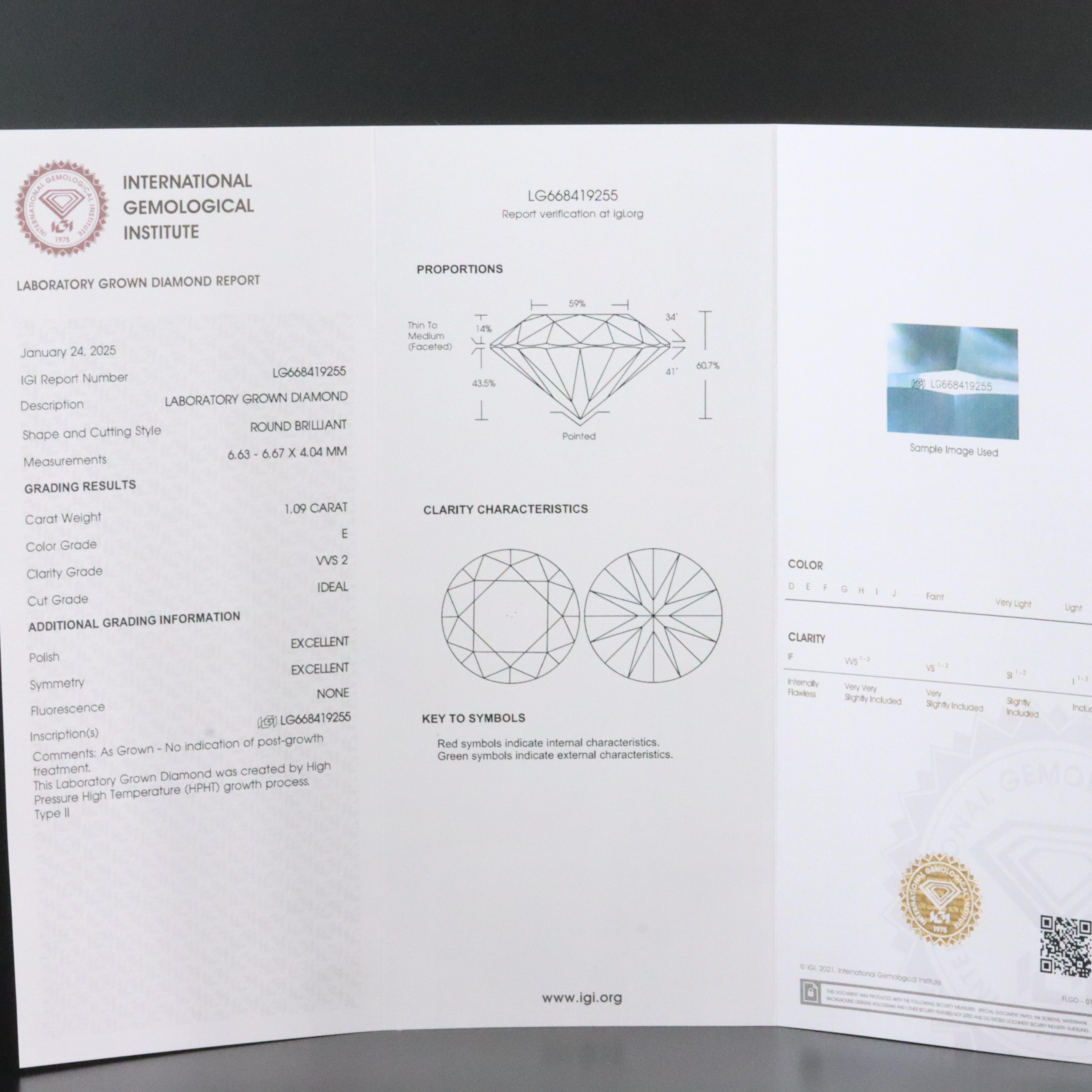 Platinum 2.18 CTW Lab Grown Diamond Earrings with IGI Report