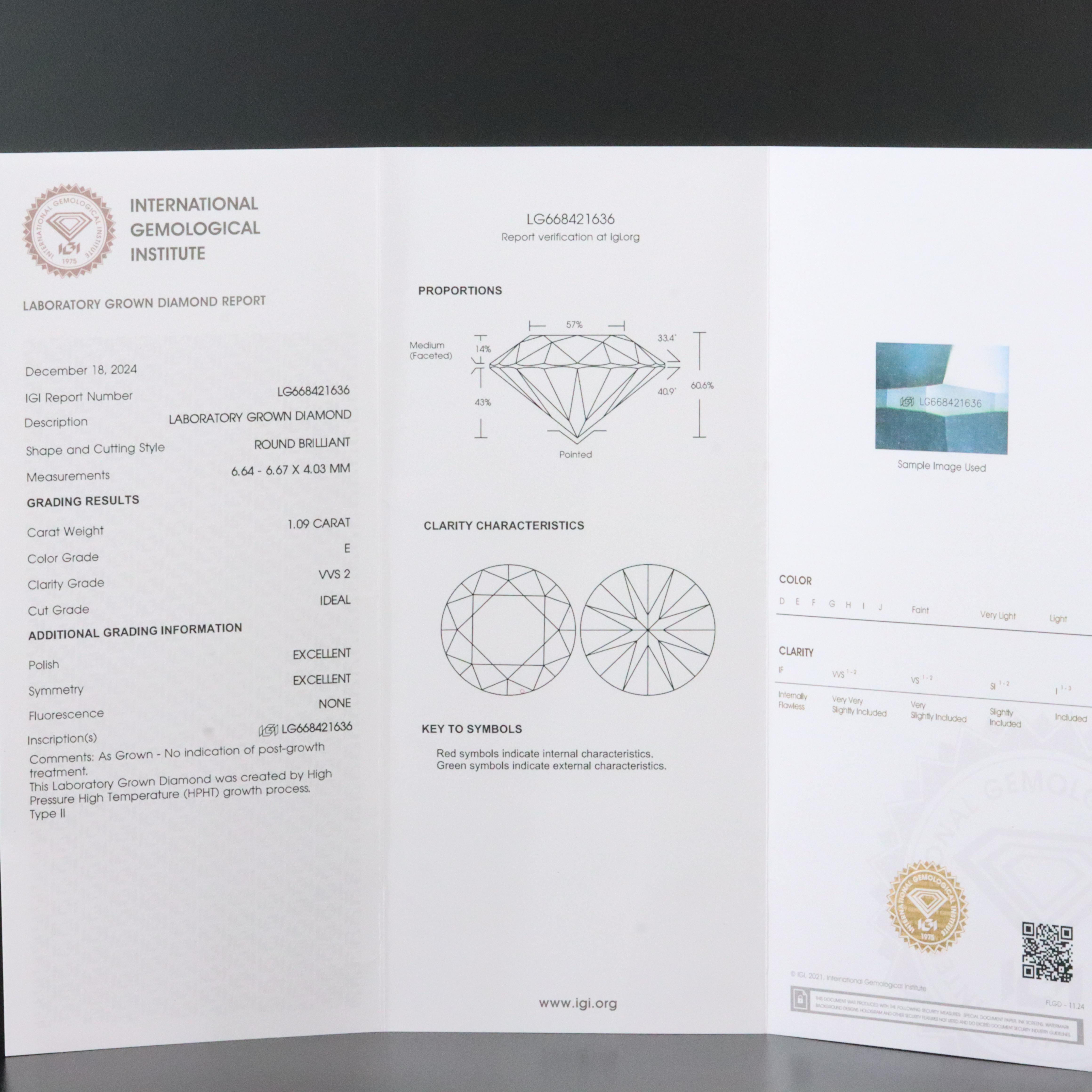 Platinum 2.18 CTW Lab Grown Diamond Earrings with IGI Report
