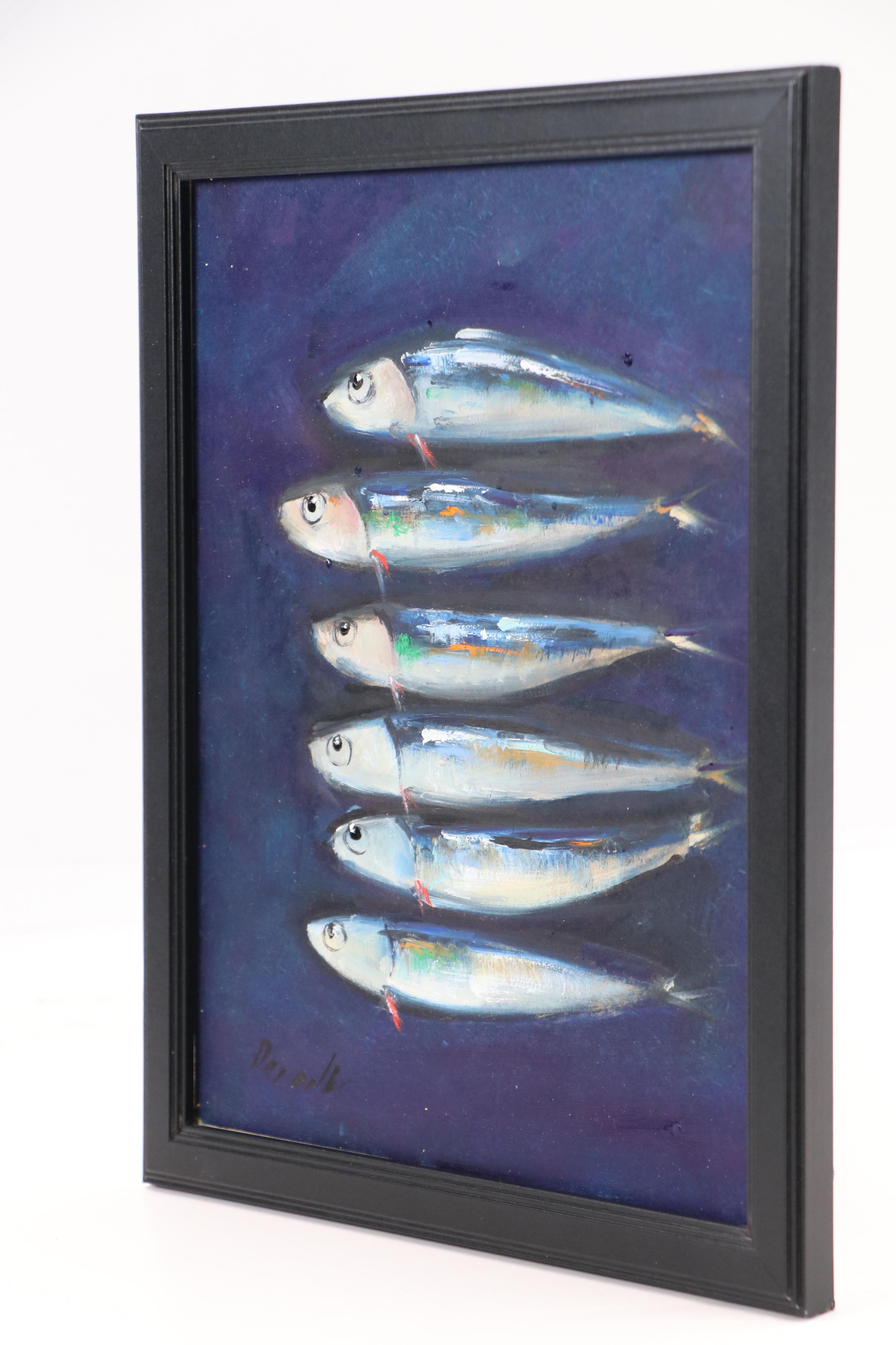 Natalia Demenko Oil Painting of Fish, 21st Century