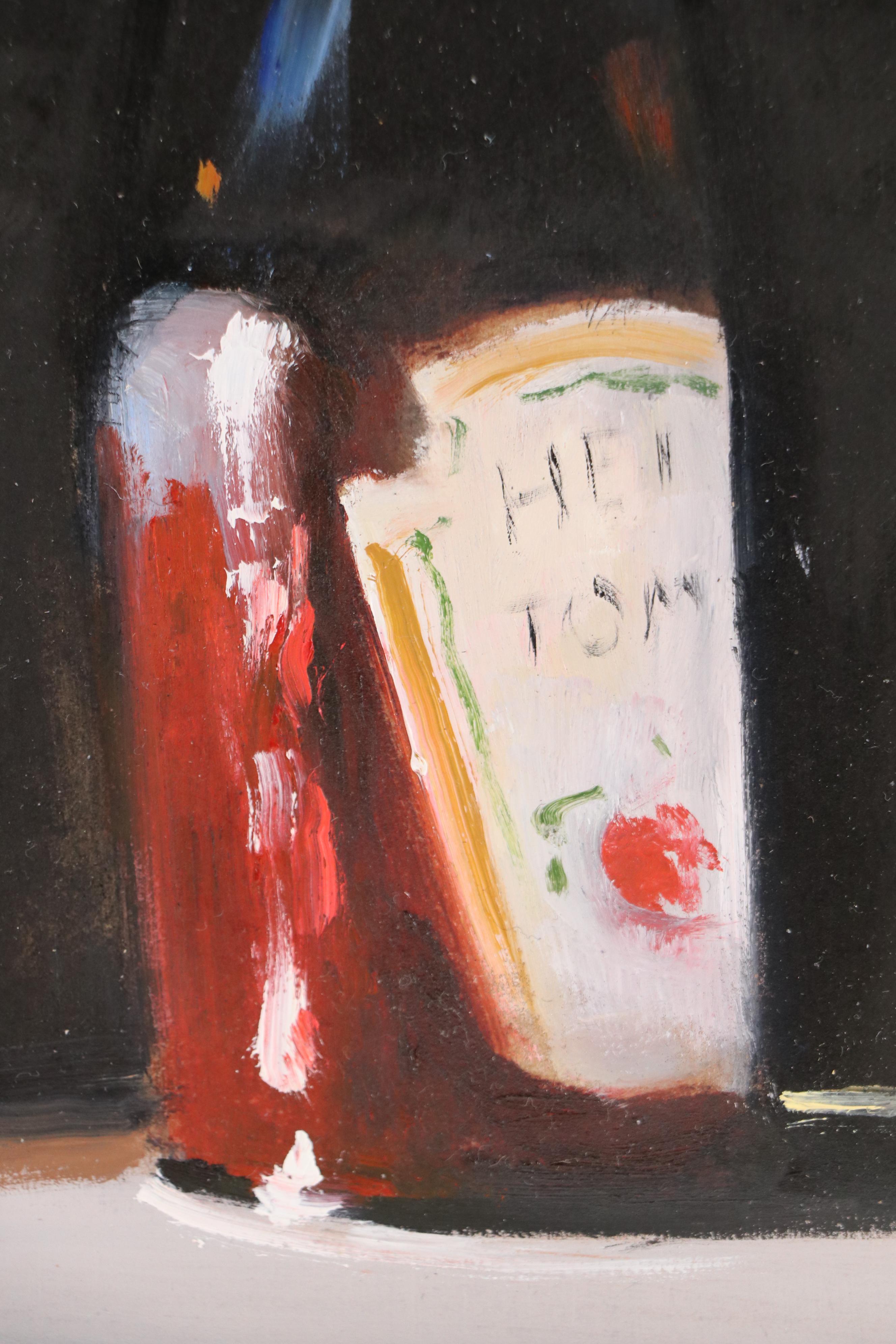 Natalia Demenko Still Life Oil Painting of Ketchup, 21st Century