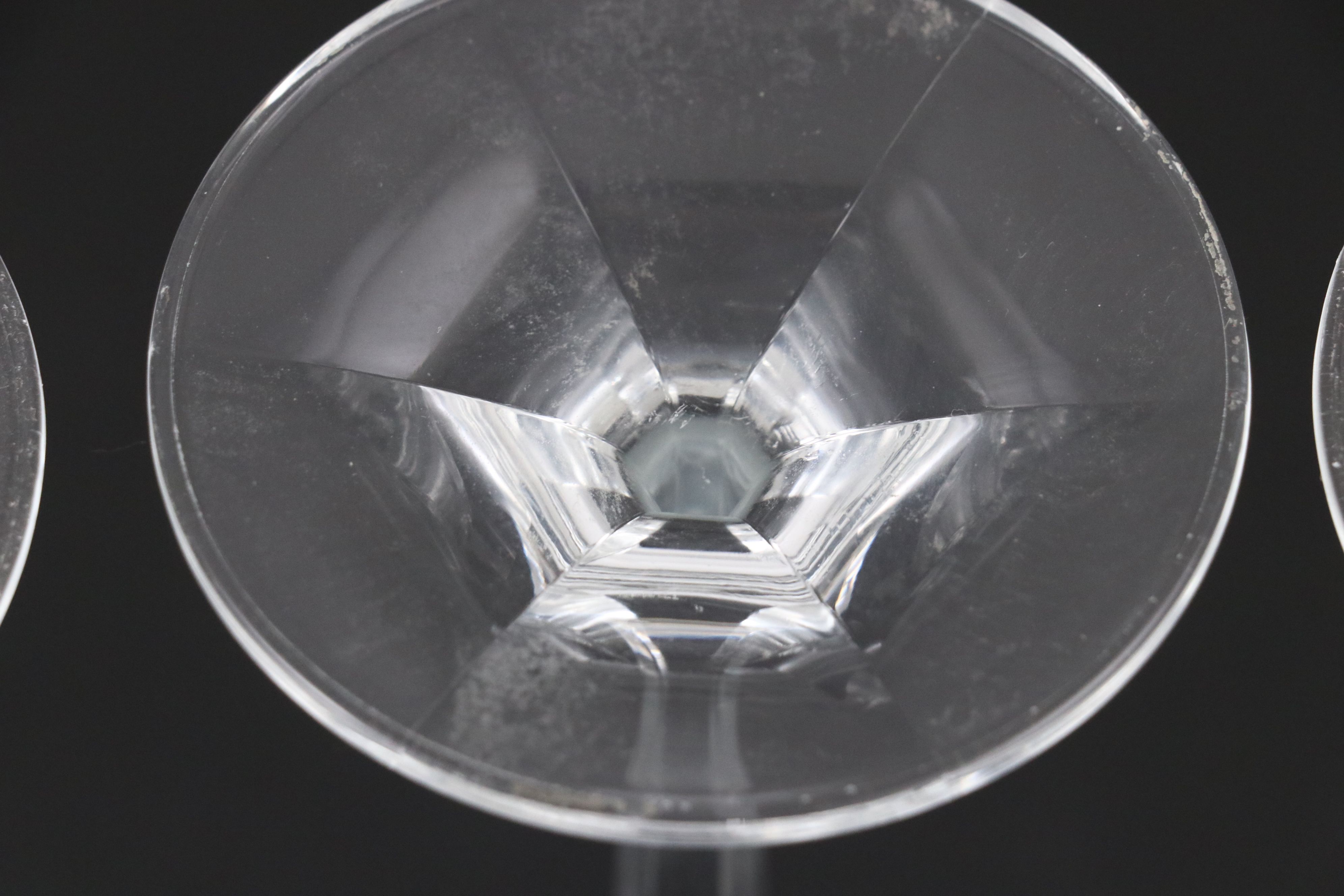 Glass Tulip Wine Glasses with Gold Rims