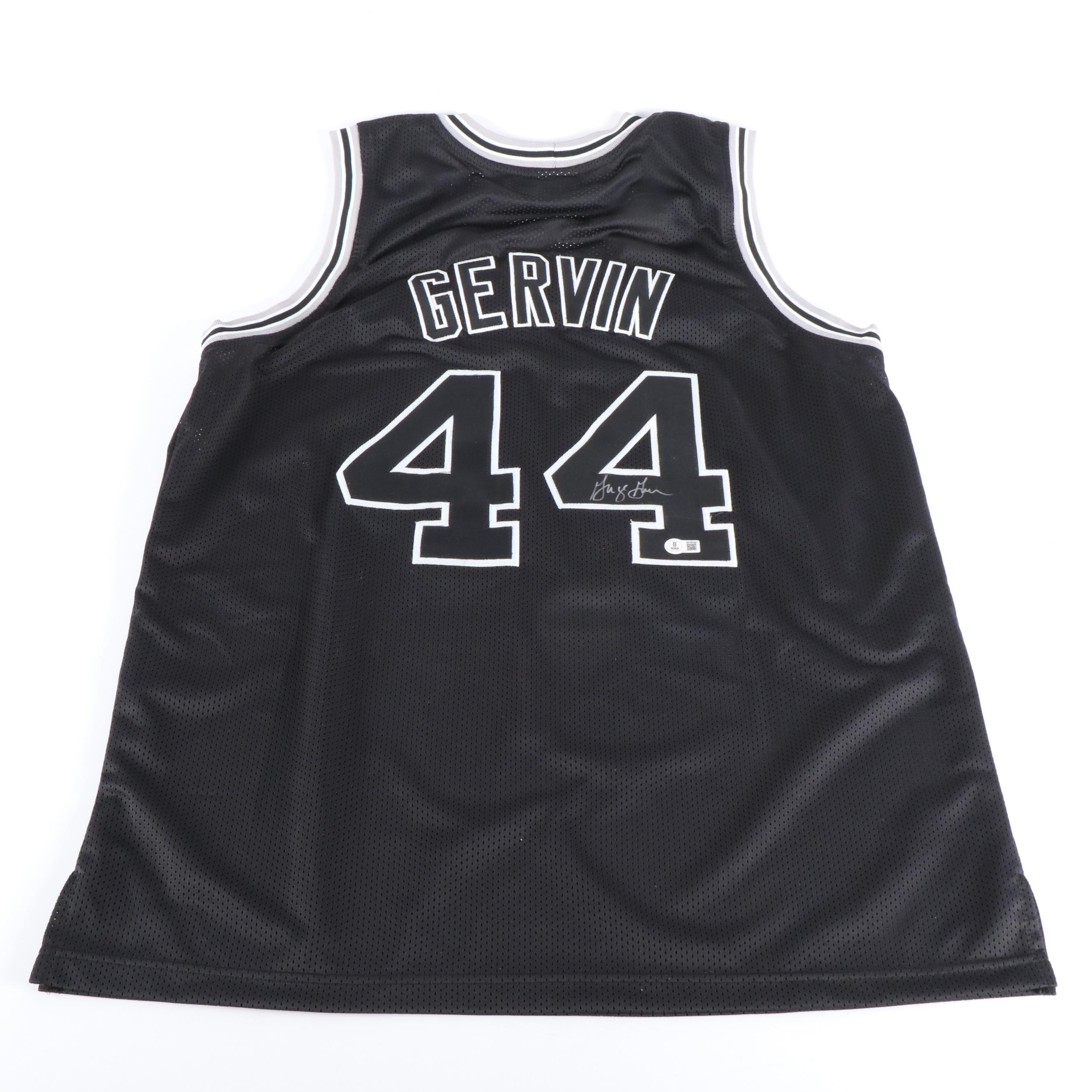 George Gervin Signed San Antonio Spurs Basketball Jersey, Beckett