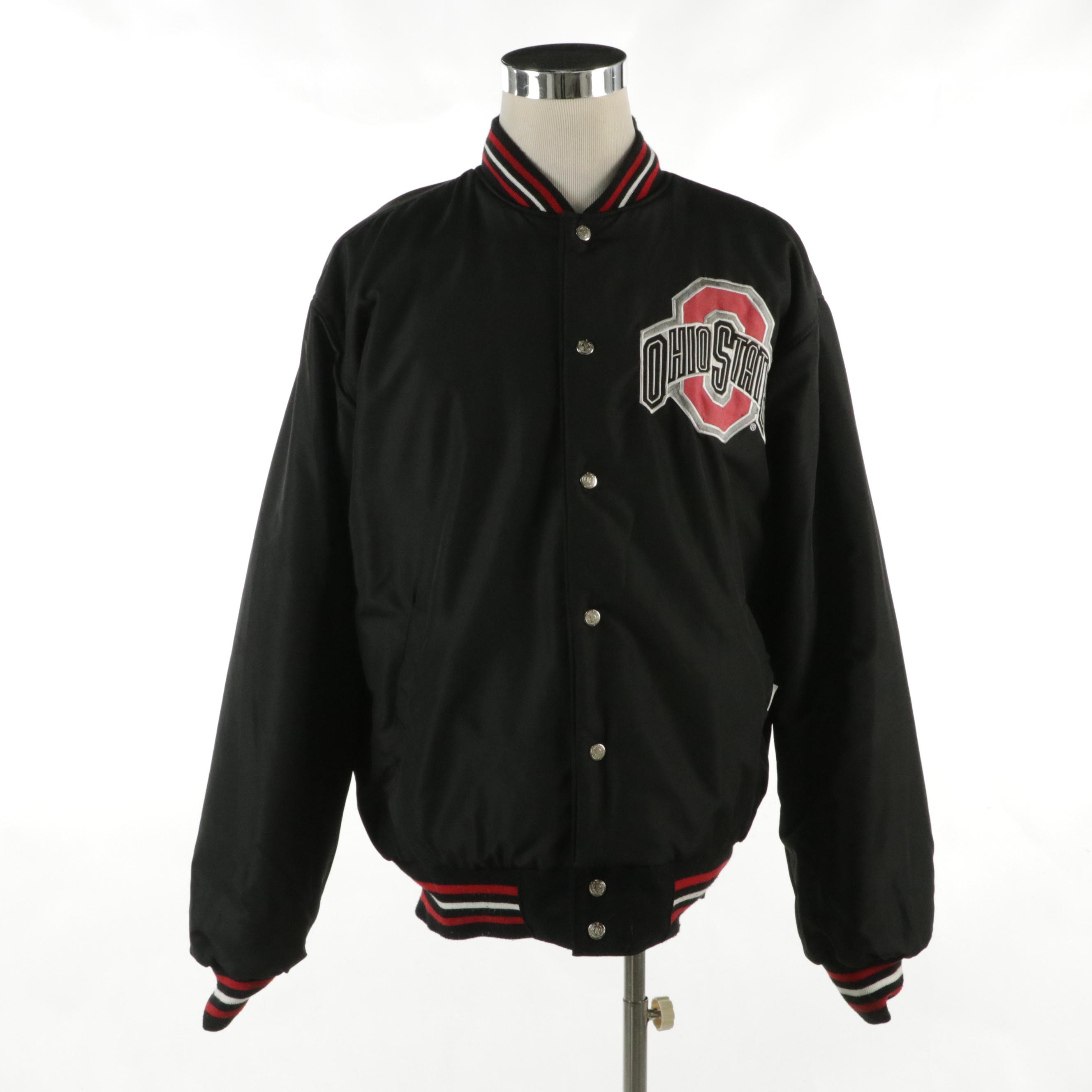 Men's JH Design Ohio State Buckeyes Reversible Bomber Jacket