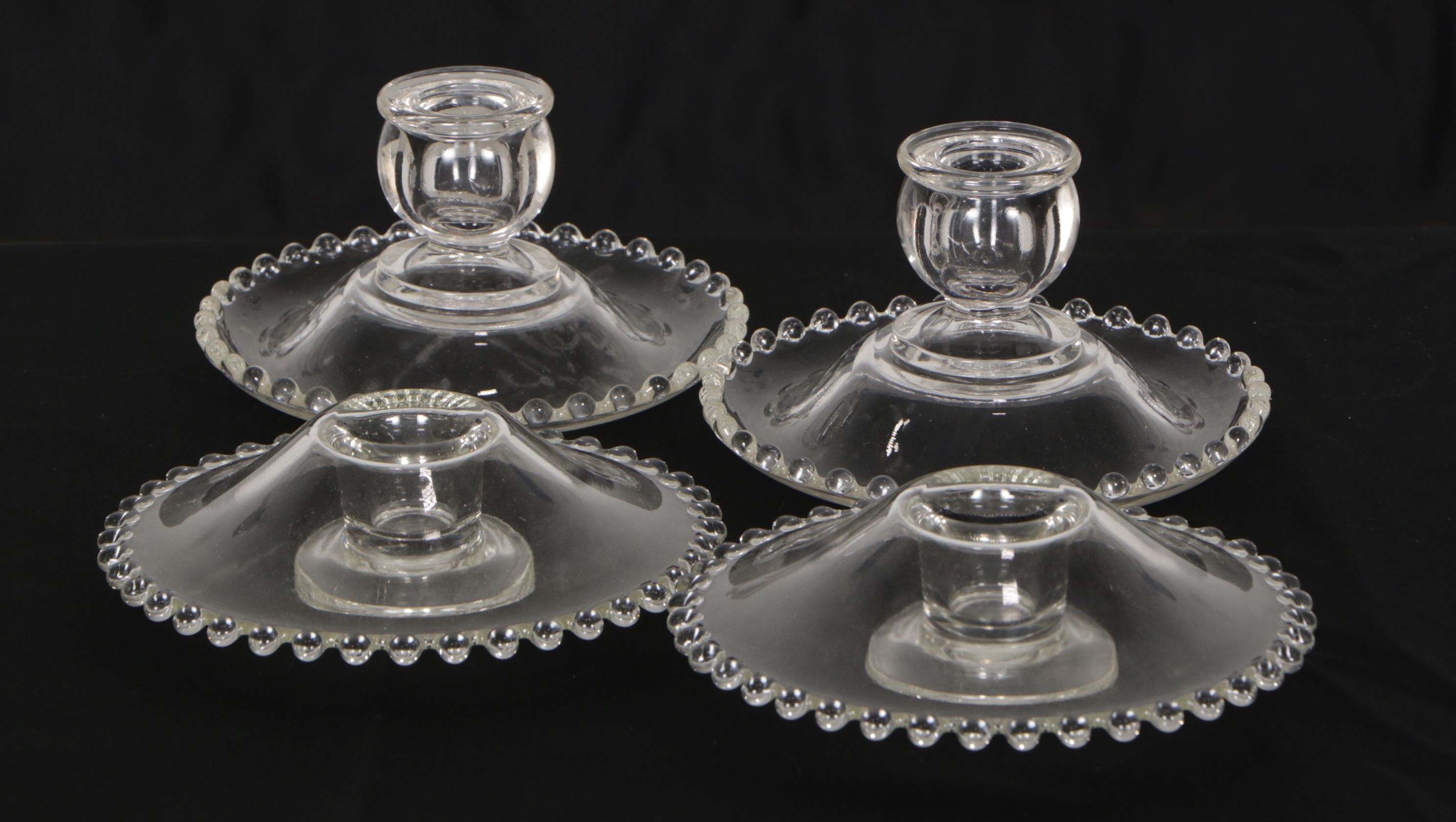 Imperial "Candlewick" Glassware Collection Featuring Waterfall Candle Holders