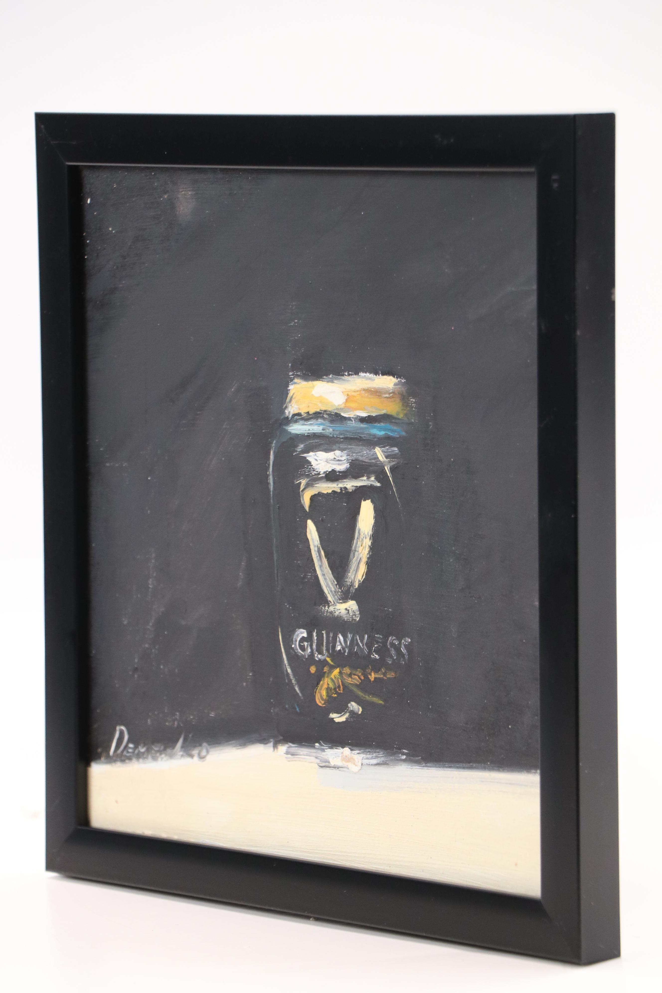 Natalia Demenko Still Life Oil Painting of Guinness, 21st Century