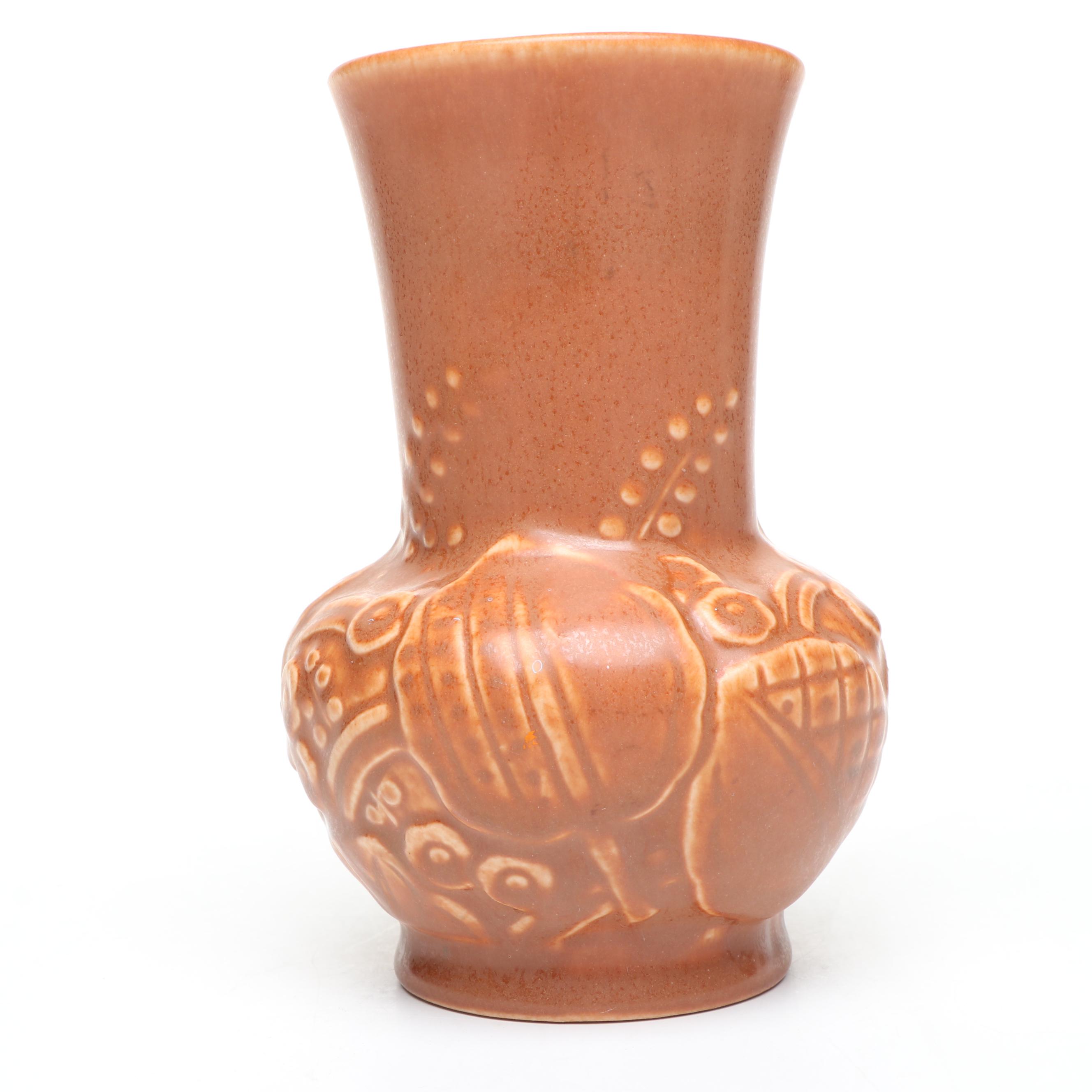 Rookwood Pottery Art Deco Three-Lobed Vase & Incised Floral Vase, Early 20th C.