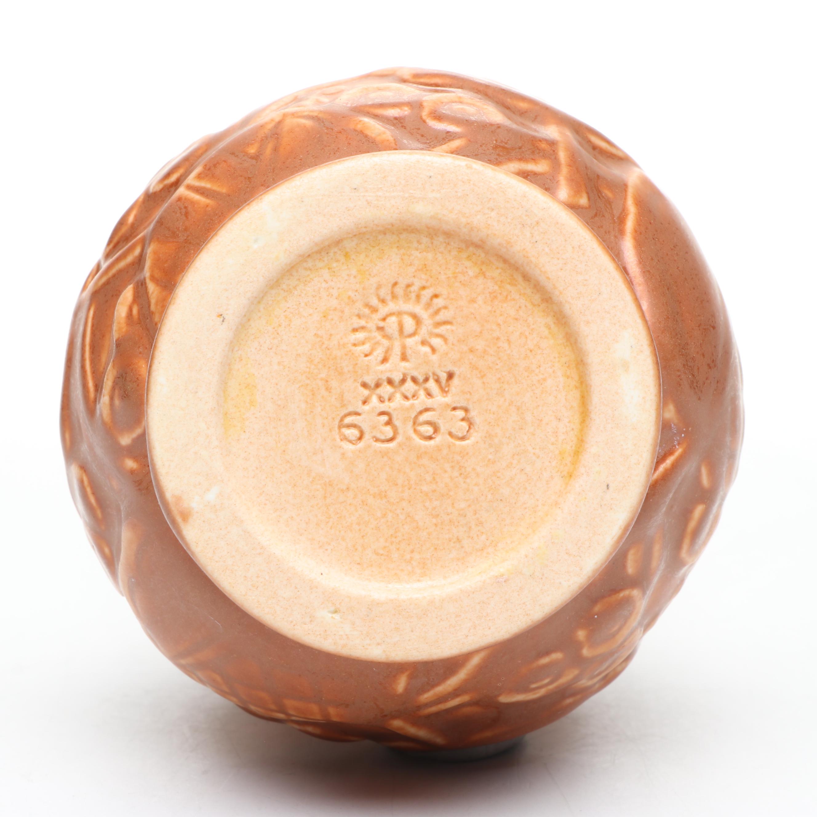 Rookwood Pottery Art Deco Three-Lobed Vase & Incised Floral Vase, Early 20th C.