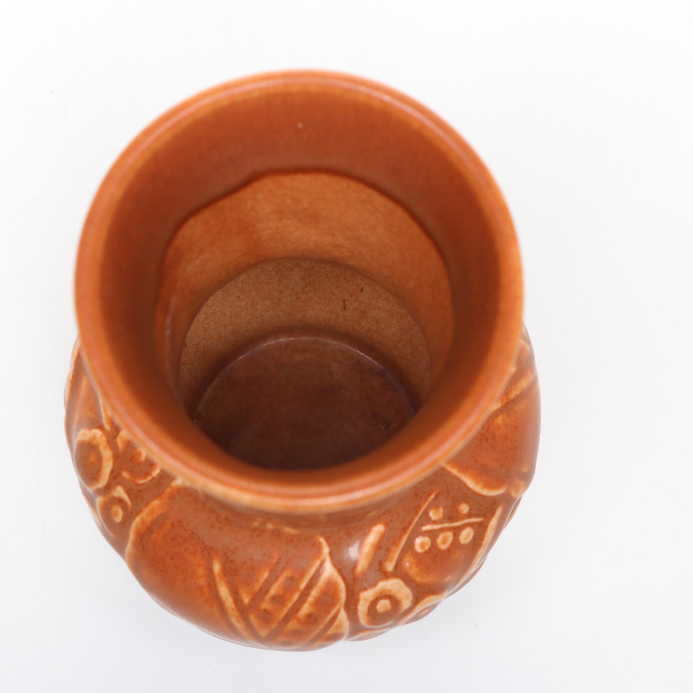 Rookwood Pottery Art Deco Three-Lobed Vase & Incised Floral Vase, Early 20th C.