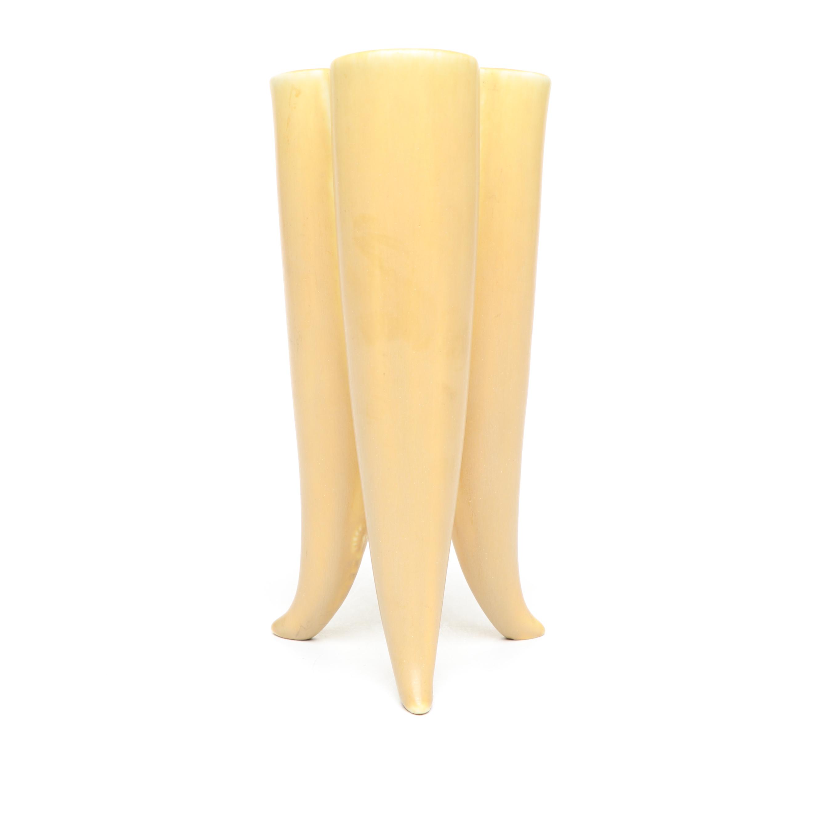 Rookwood Pottery Art Deco Three-Lobed Vase & Incised Floral Vase, Early 20th C.