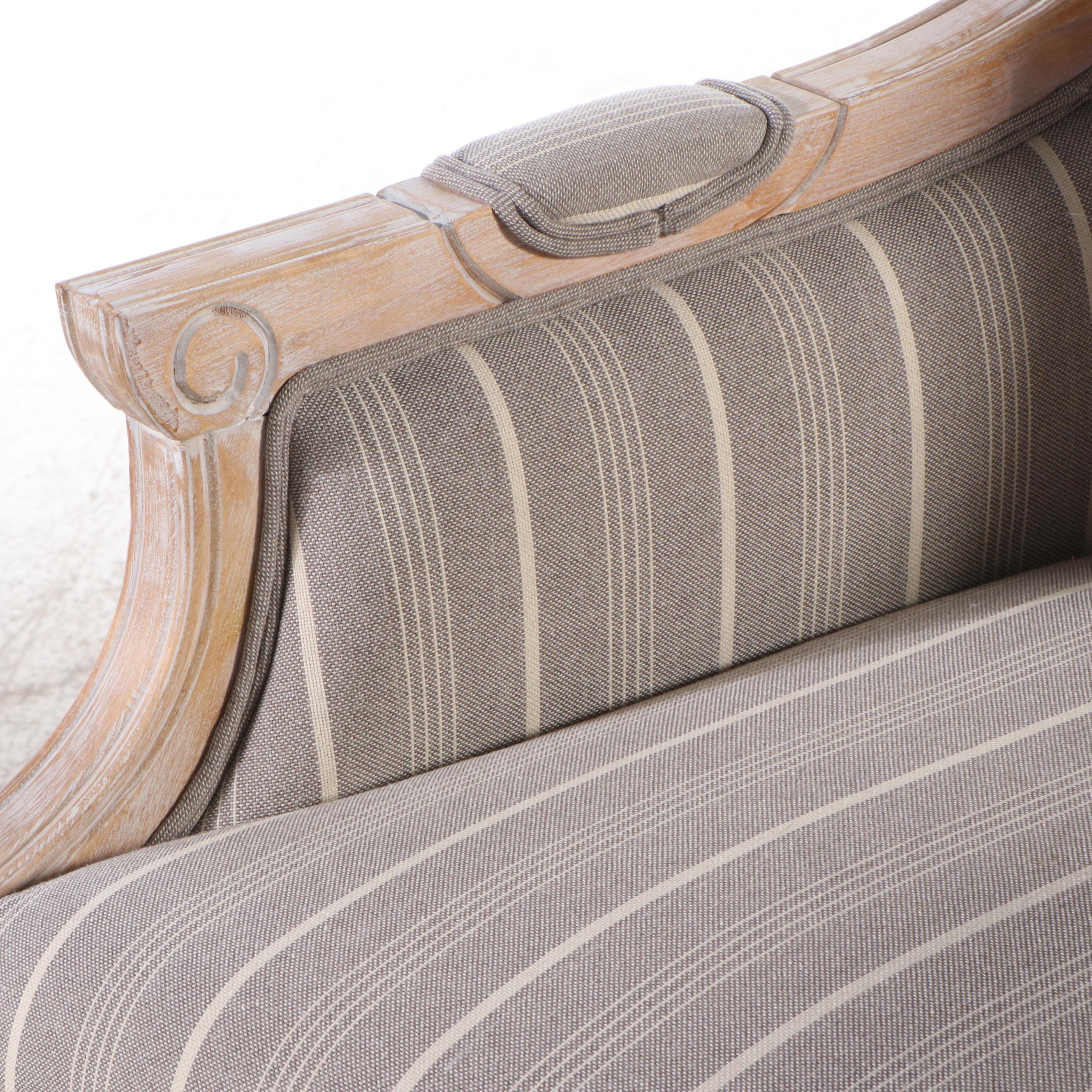 Jofran Inc. French Provincial Style Whitewashed Bergère