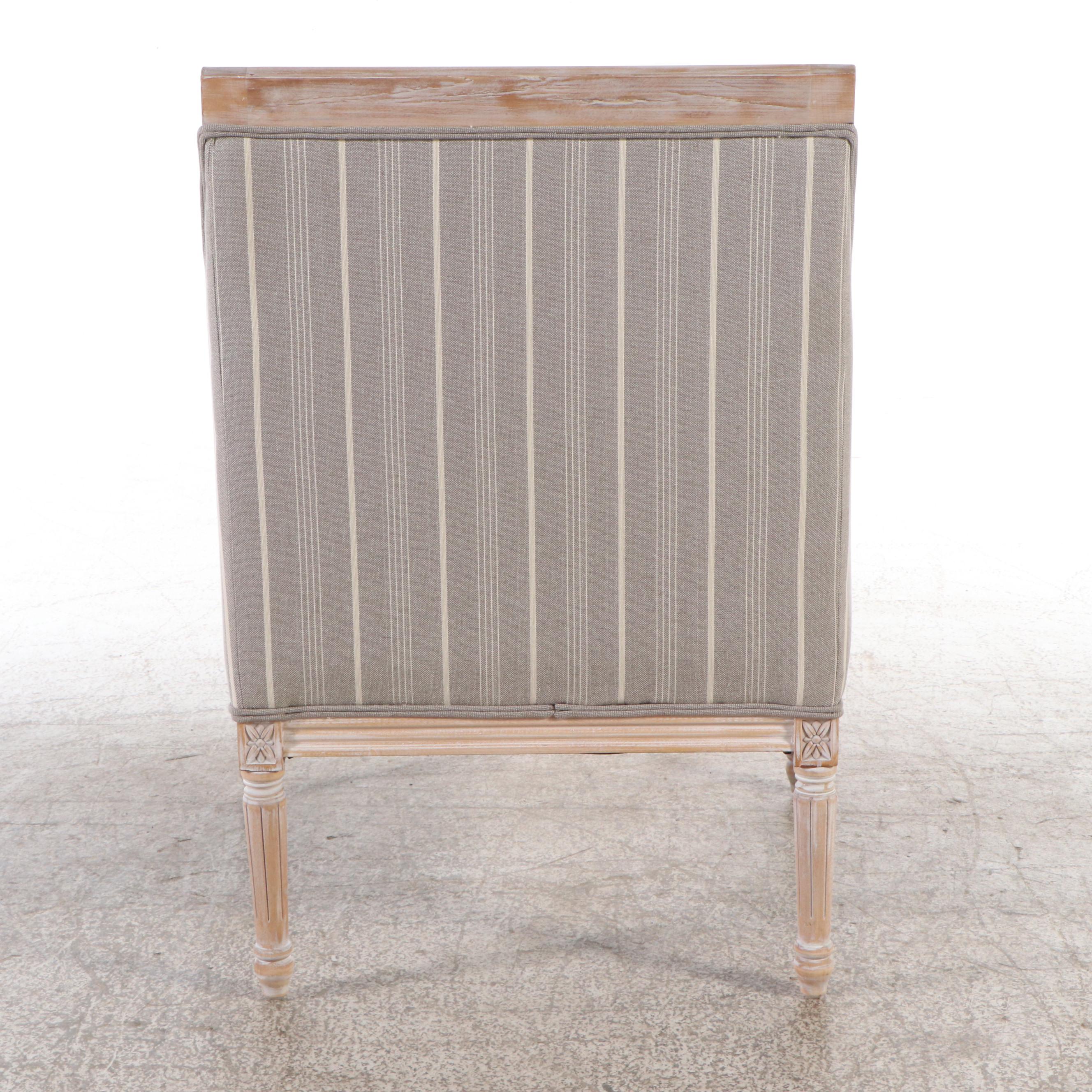 Jofran Inc. French Provincial Style Whitewashed Bergère