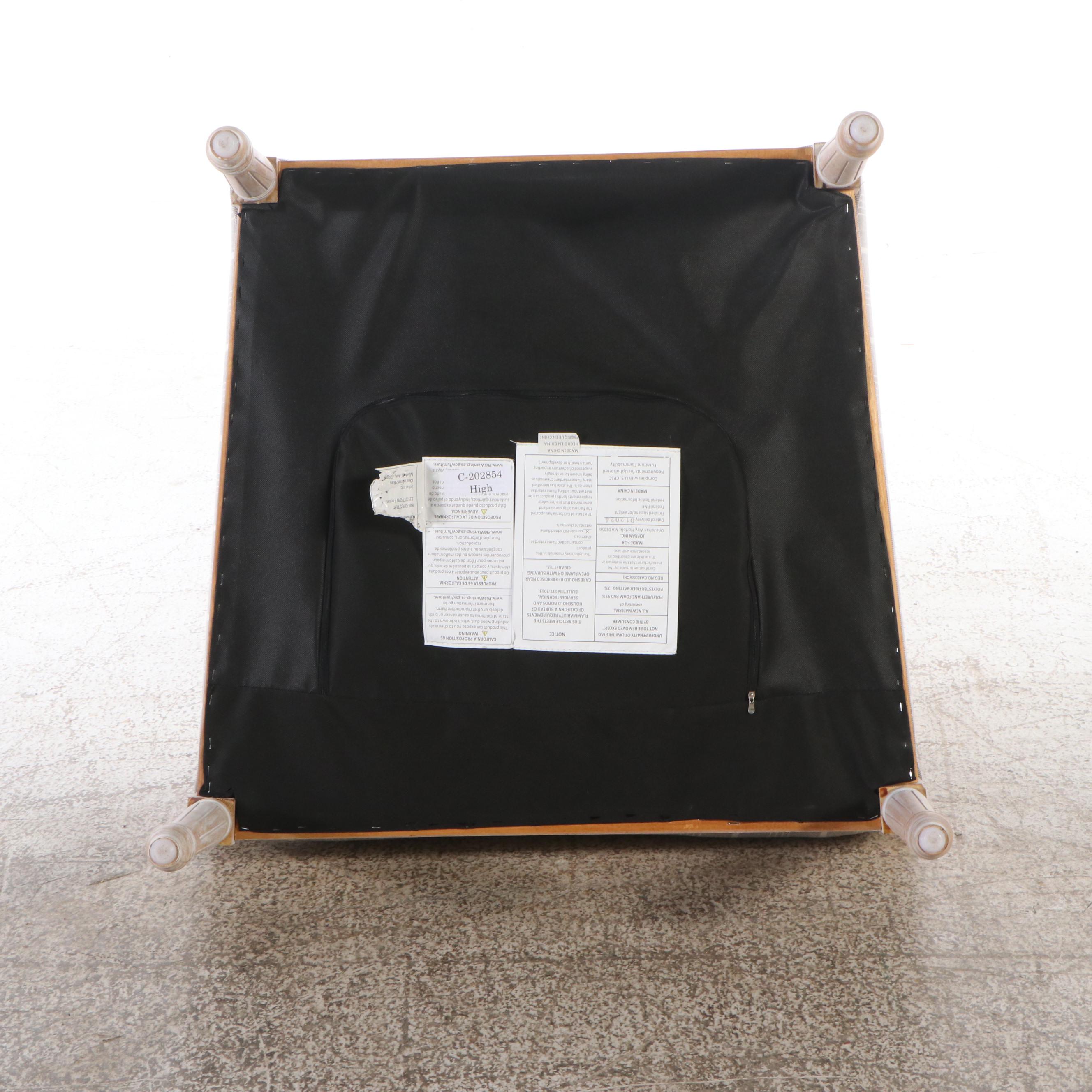 Jofran Inc. French Provincial Style Whitewashed Bergère