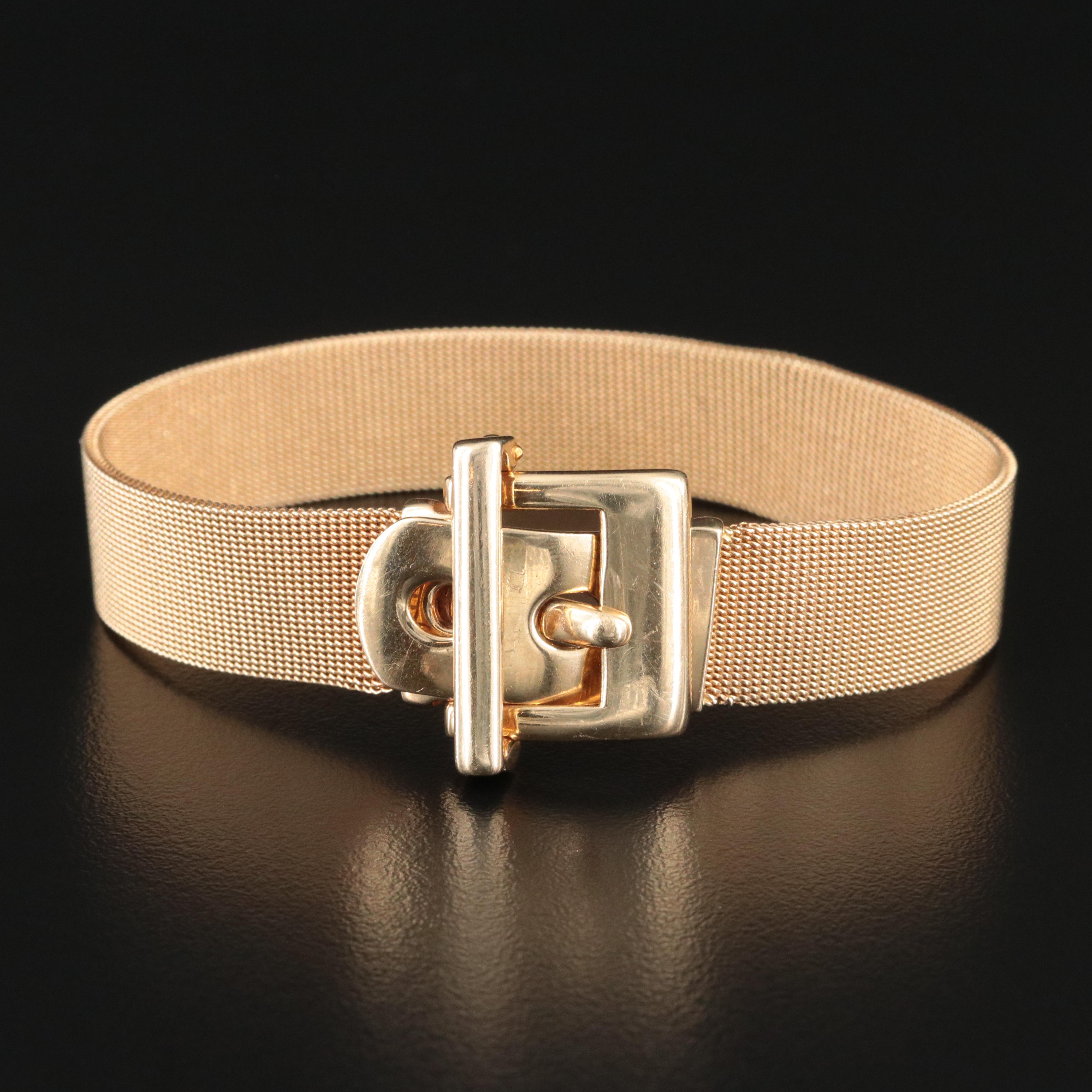 Italian 14K Buckle Bracelet