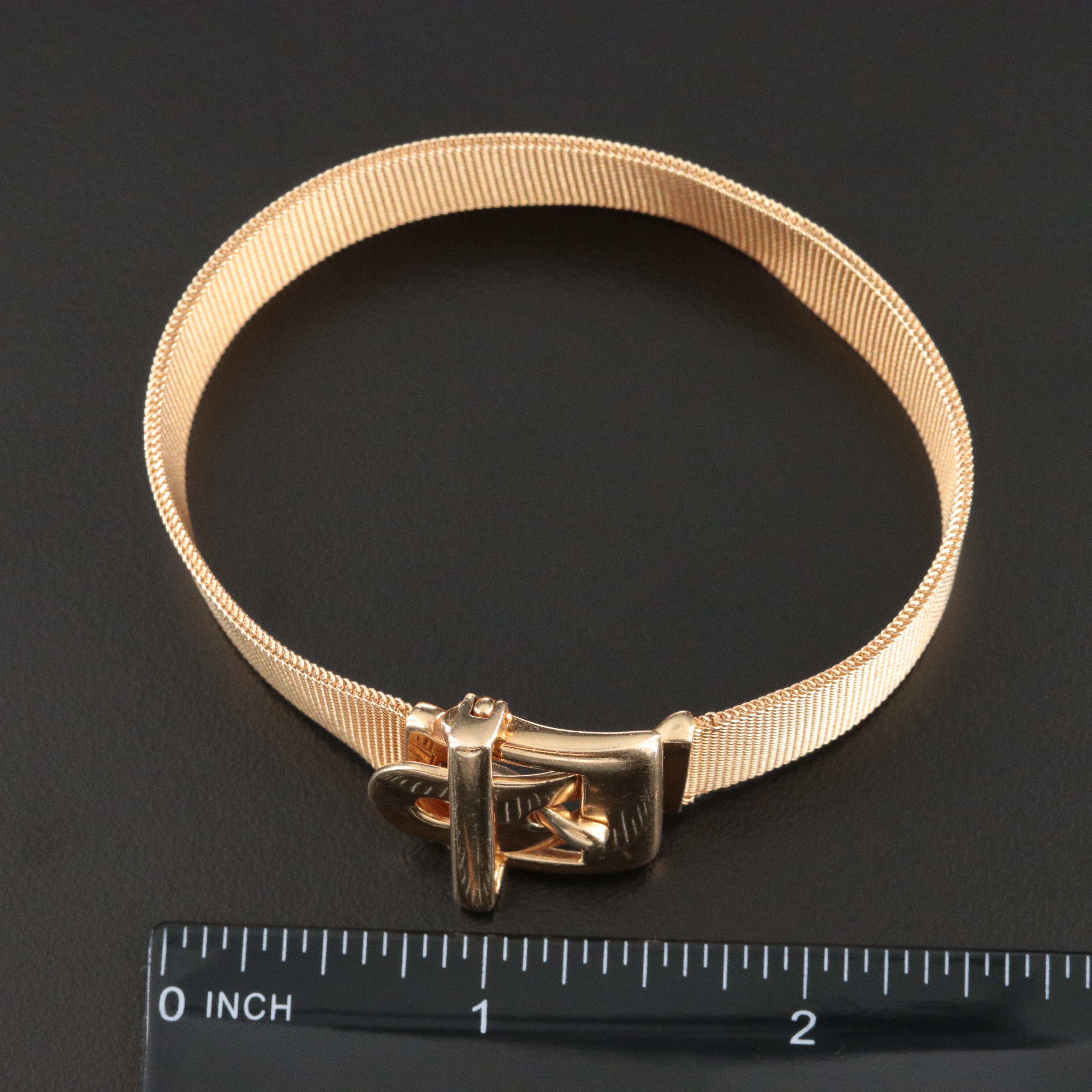 Italian 14K Buckle Bracelet