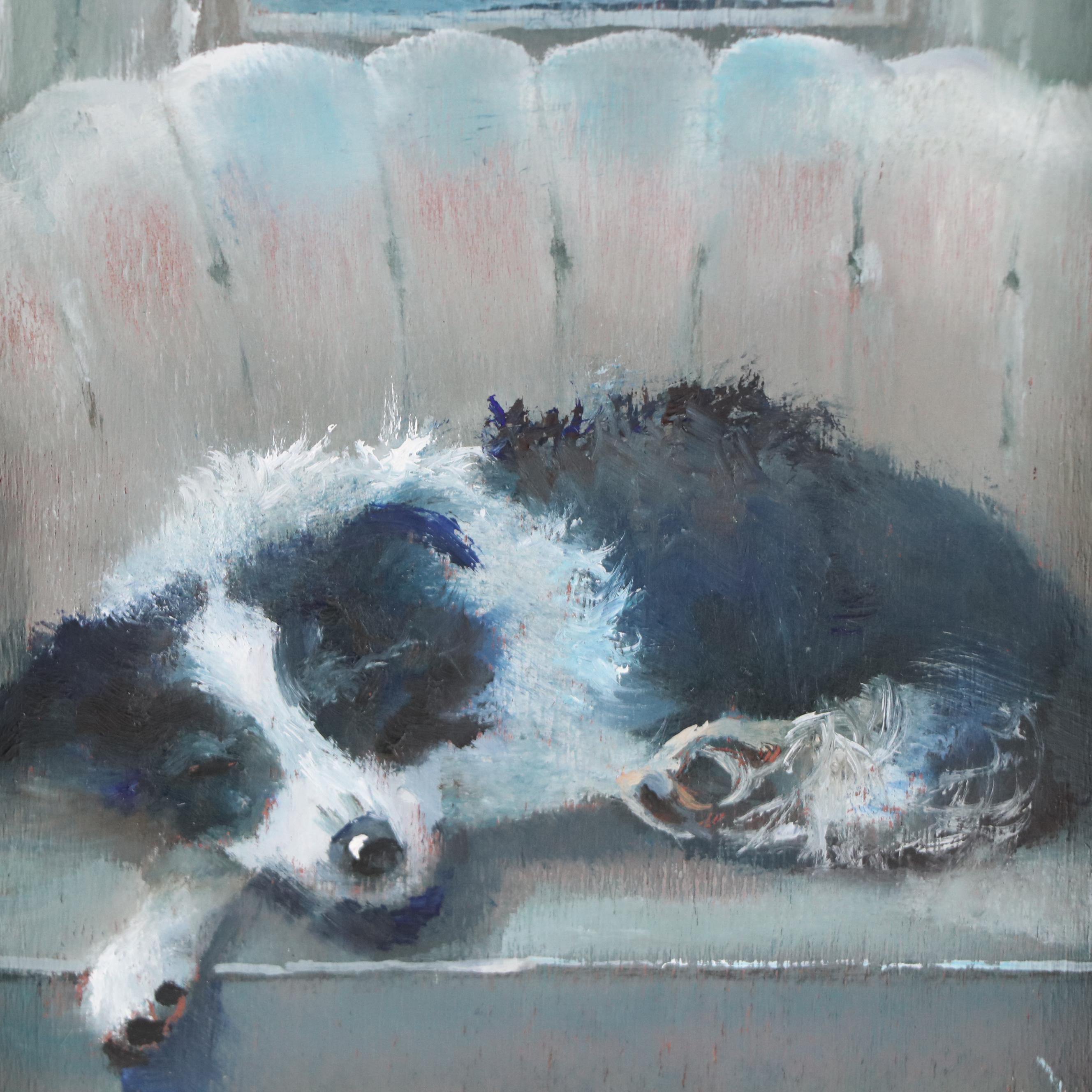 William Jamison Oil Painting of a Dog "Collie On The Couch," 2025