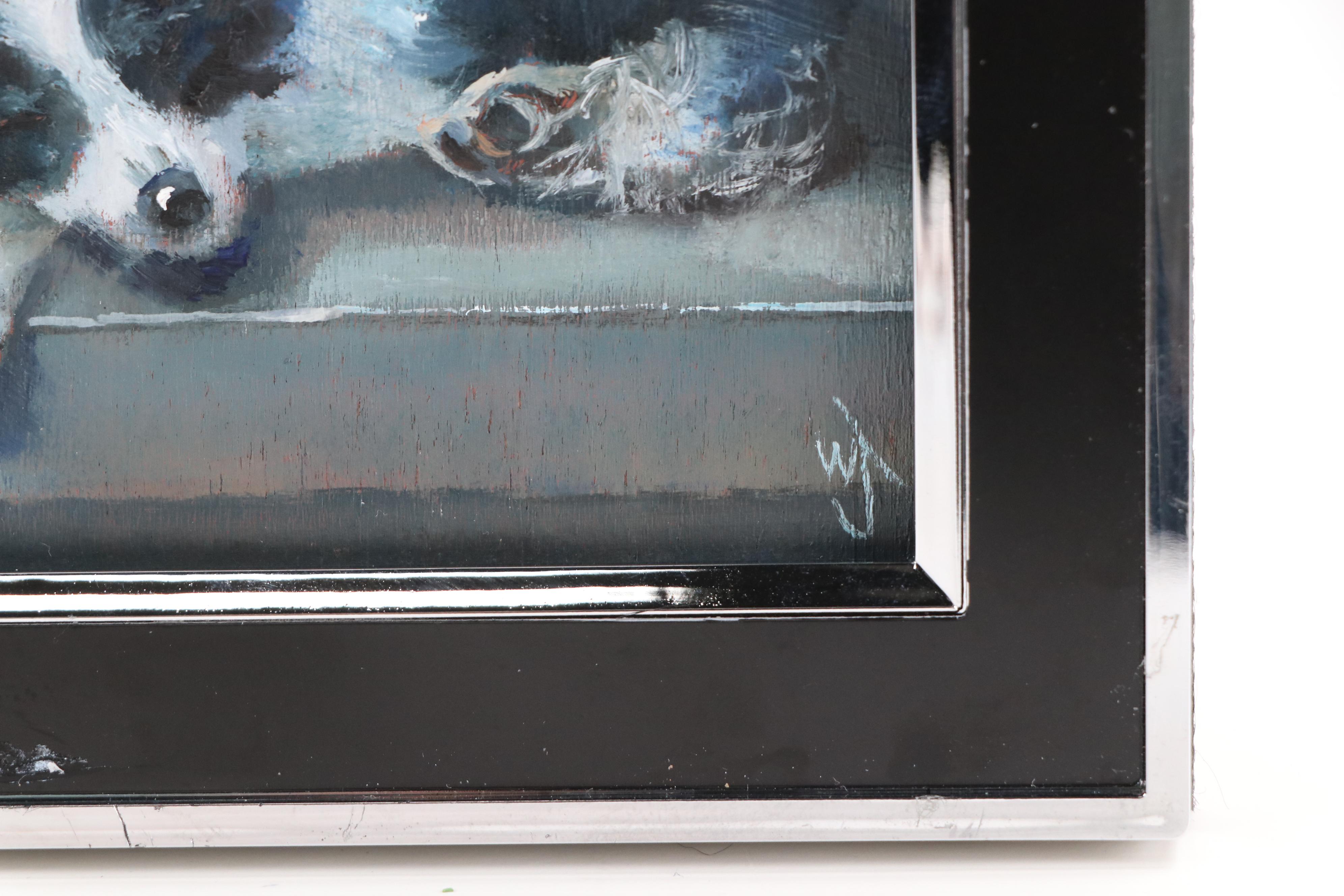 William Jamison Oil Painting of a Dog "Collie On The Couch," 2025