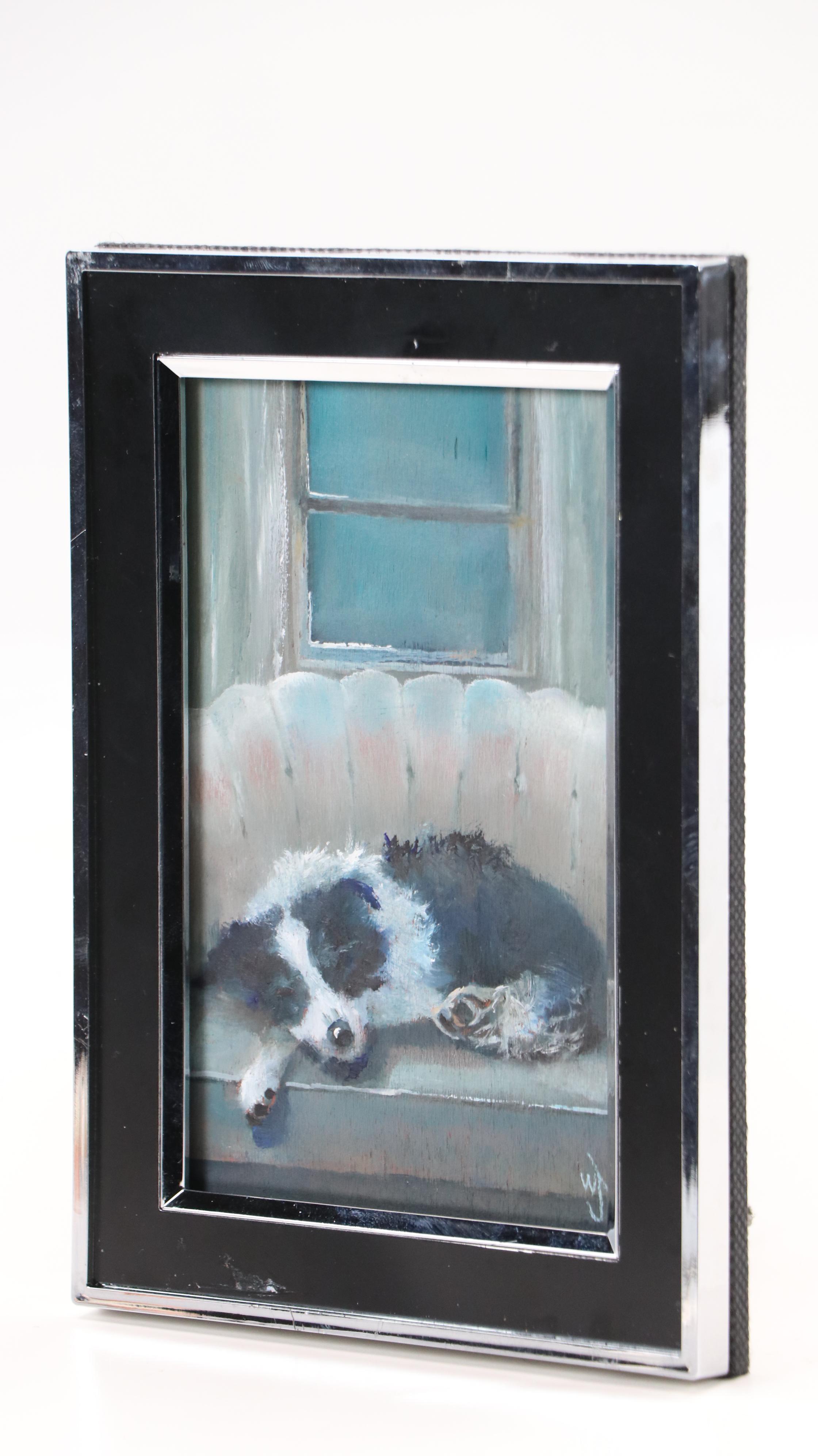 William Jamison Oil Painting of a Dog "Collie On The Couch," 2025