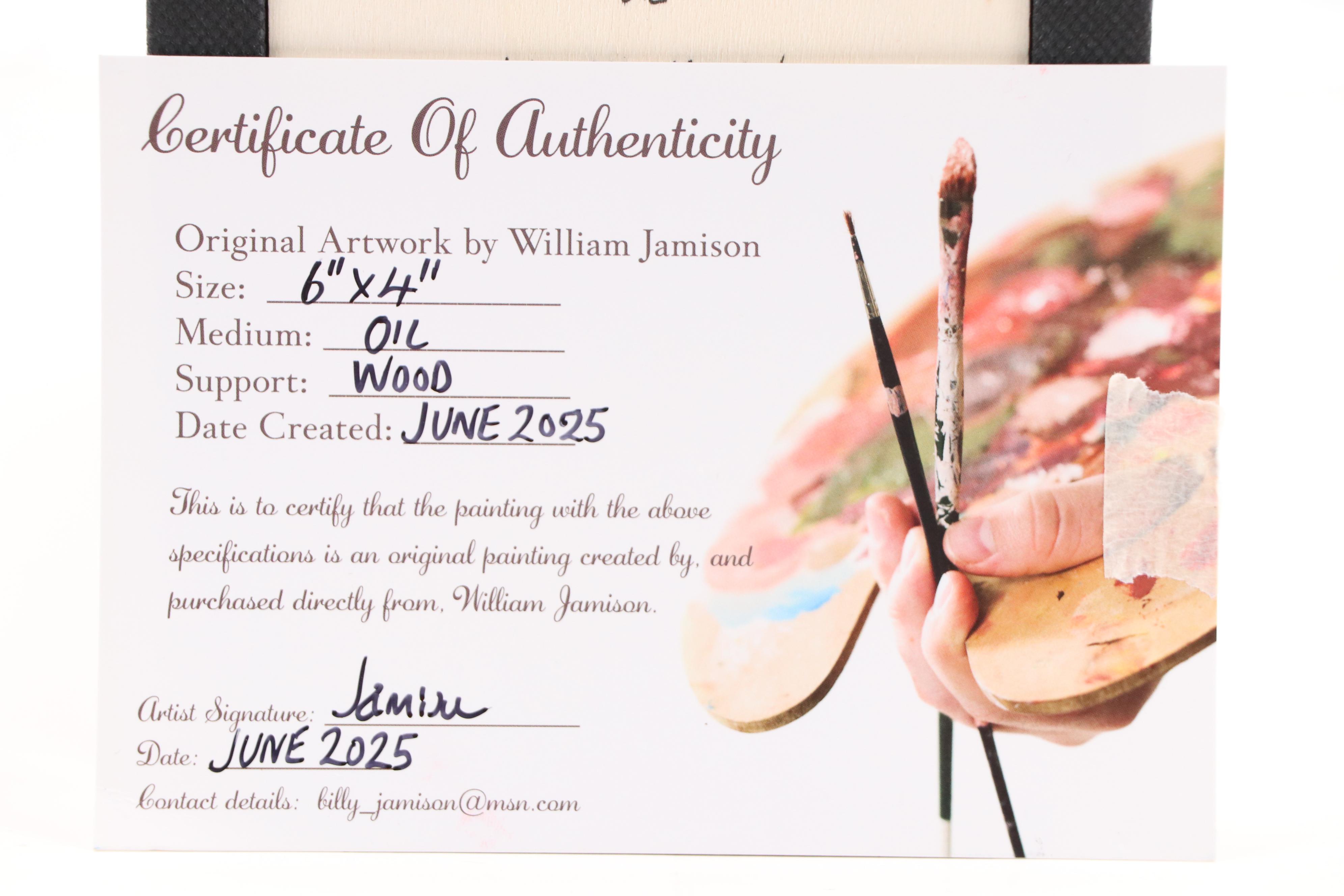 William Jamison Oil Painting of a Dog "Collie On The Couch," 2025