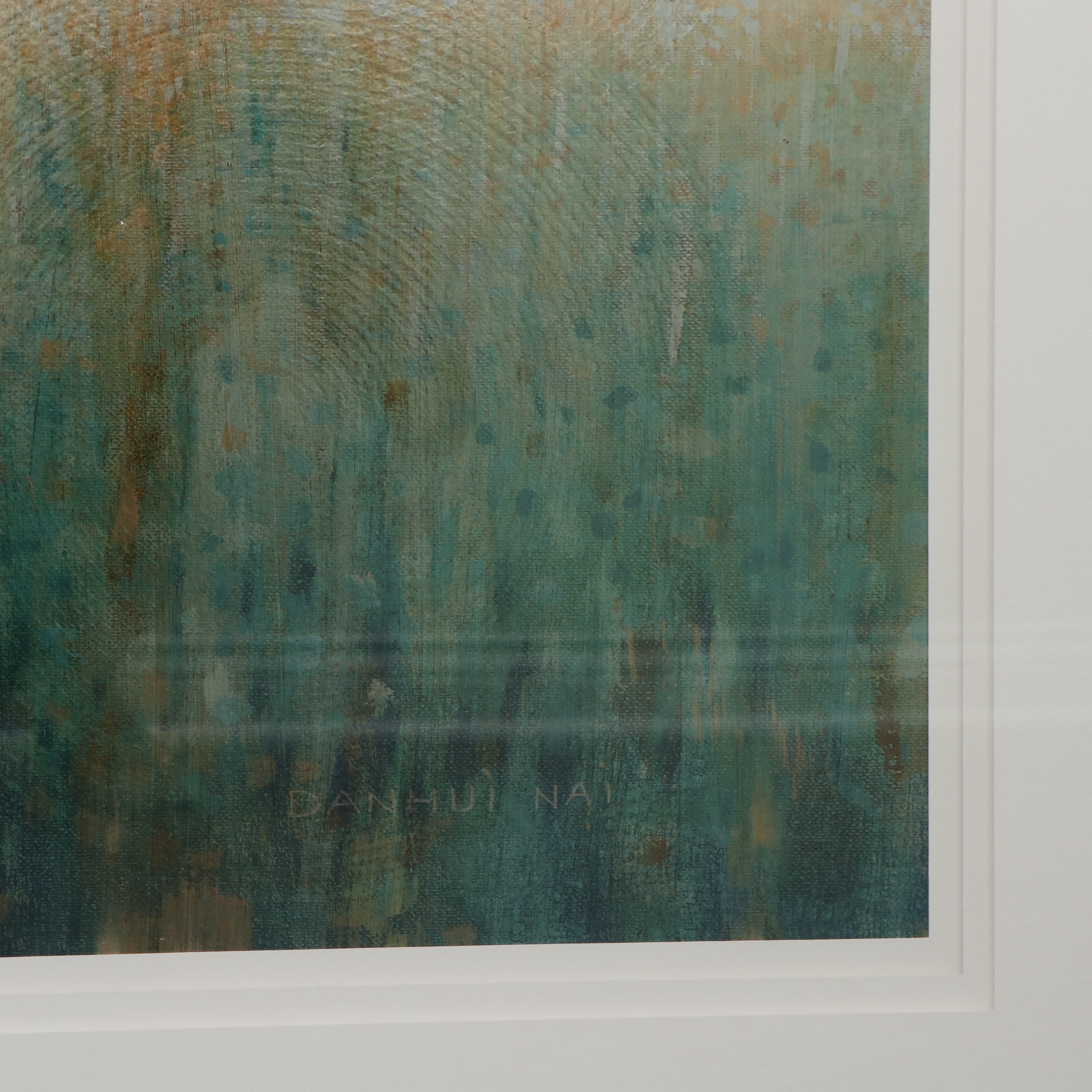 Textured Digital Print "Rain Abstract I" After Danhui Nai