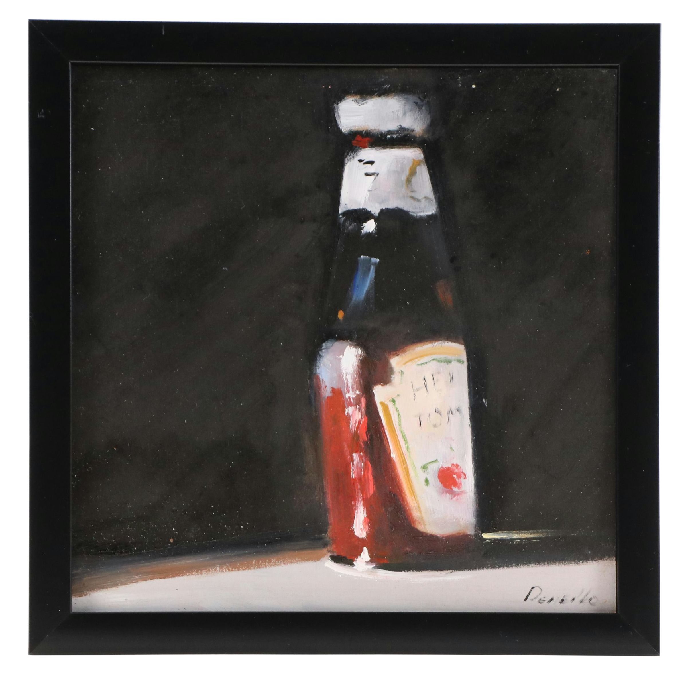 Natalia Demenko Still Life Oil Painting of Ketchup, 21st Century