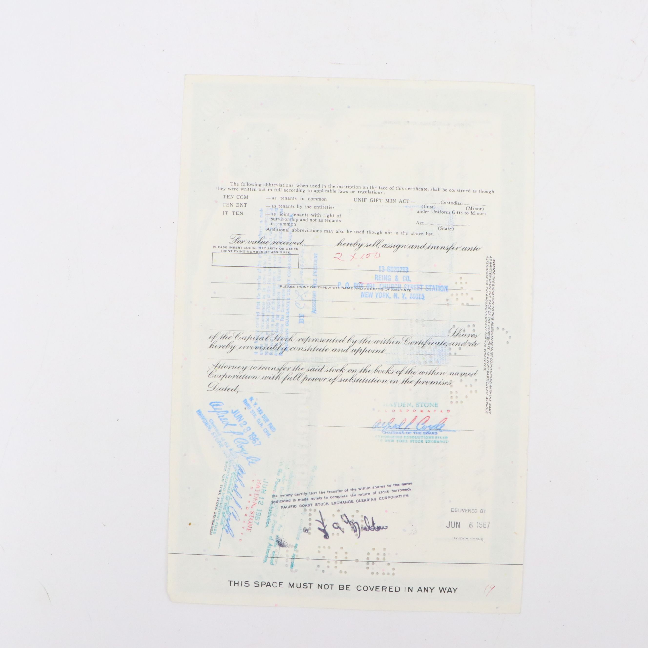 White Motor and Phelps Dodge Stock Certificates, Mid-20th Century