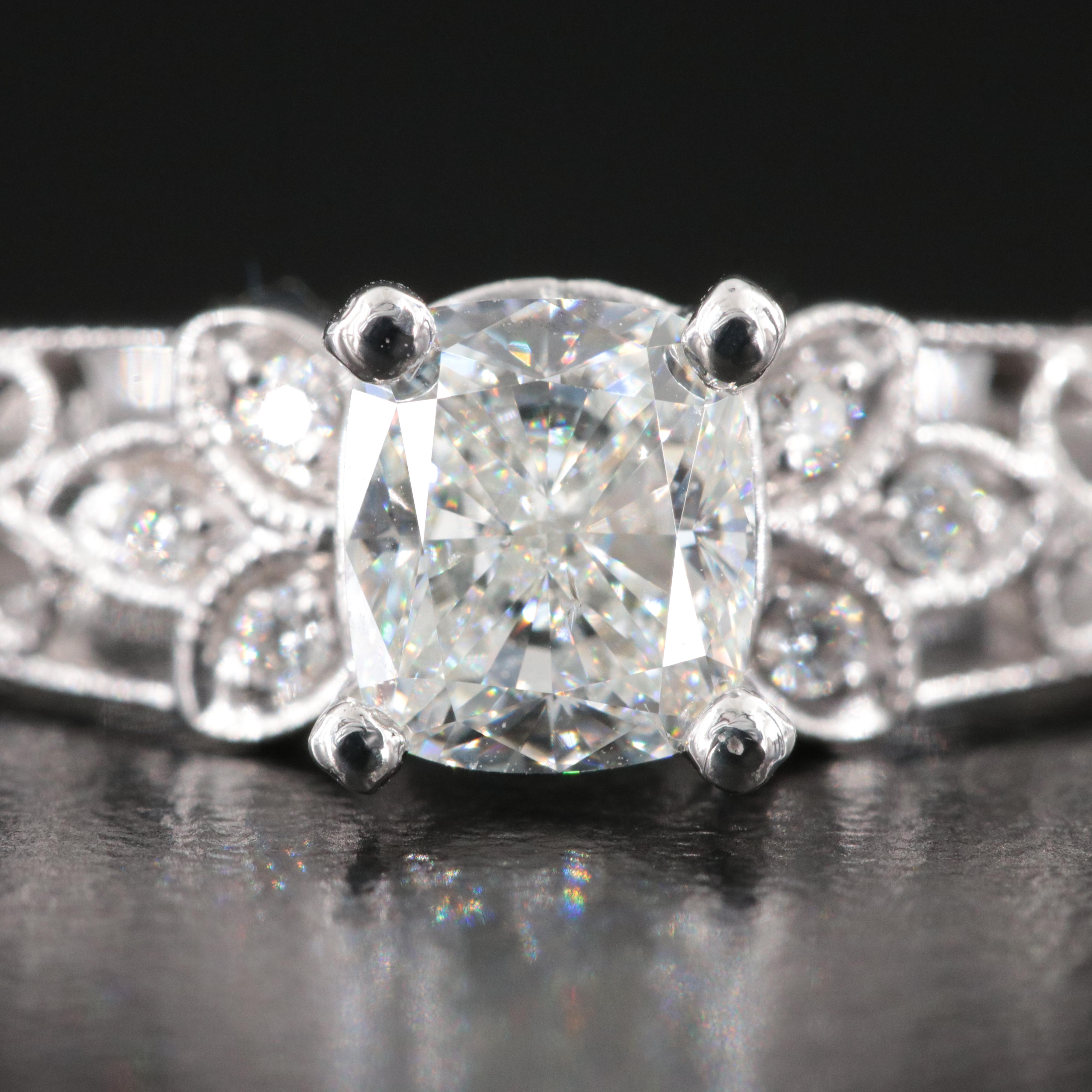 14K 1.29 CTW Diamond Ring with GIA eReport