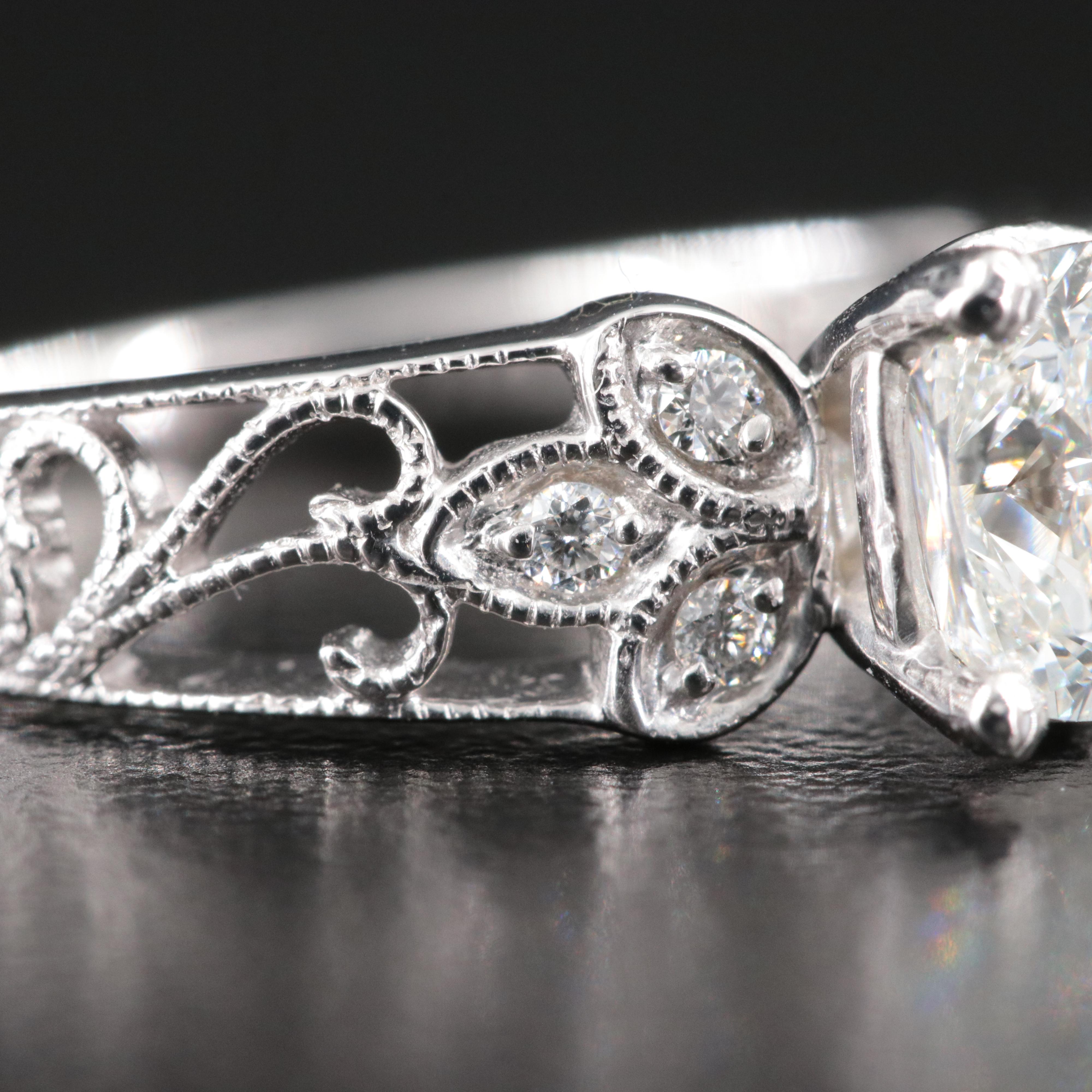 14K 1.29 CTW Diamond Ring with GIA eReport