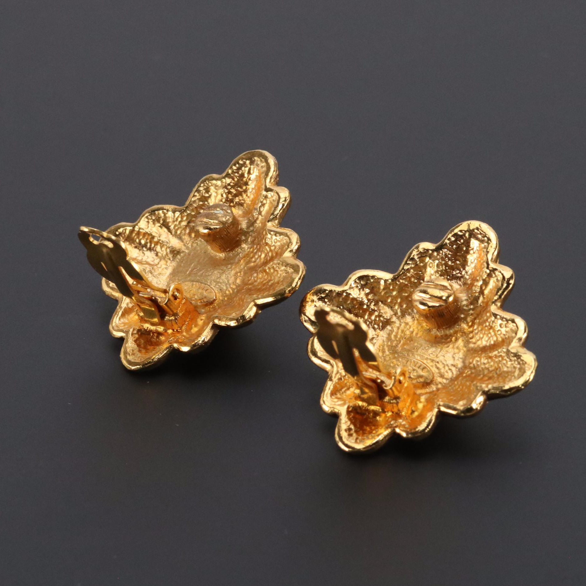 Chanel Vintage Faux Pearl Clip Earrings