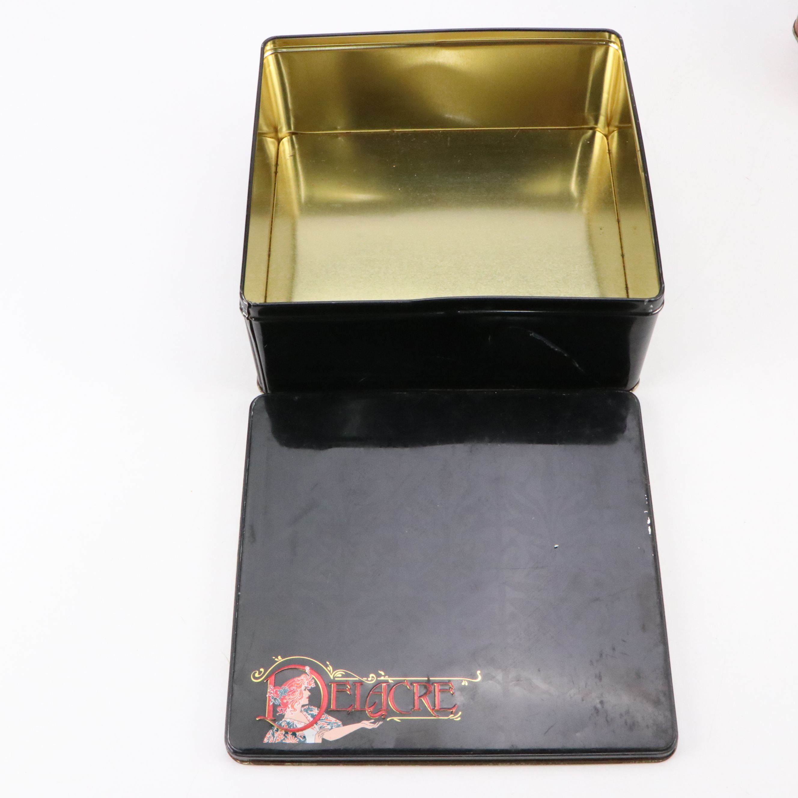 National Can Co. Tin Bread Box with Velvet Tobacco Can and More Canisters